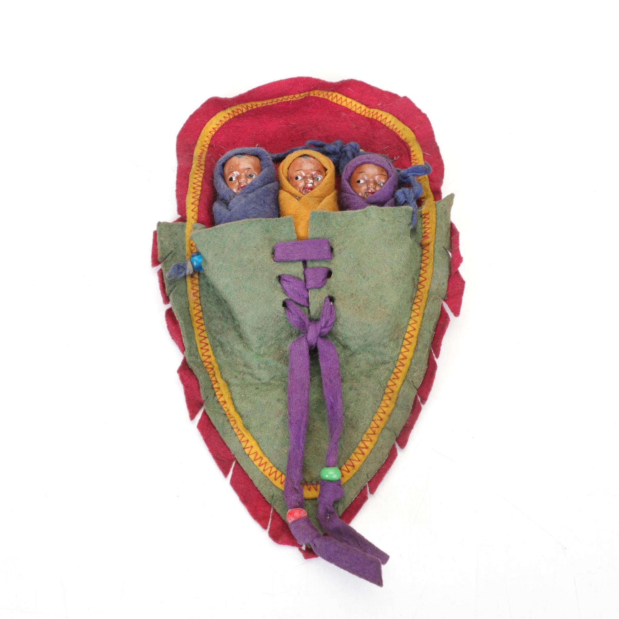 Native American Style Skookum Dolls, Mother and Child Collection