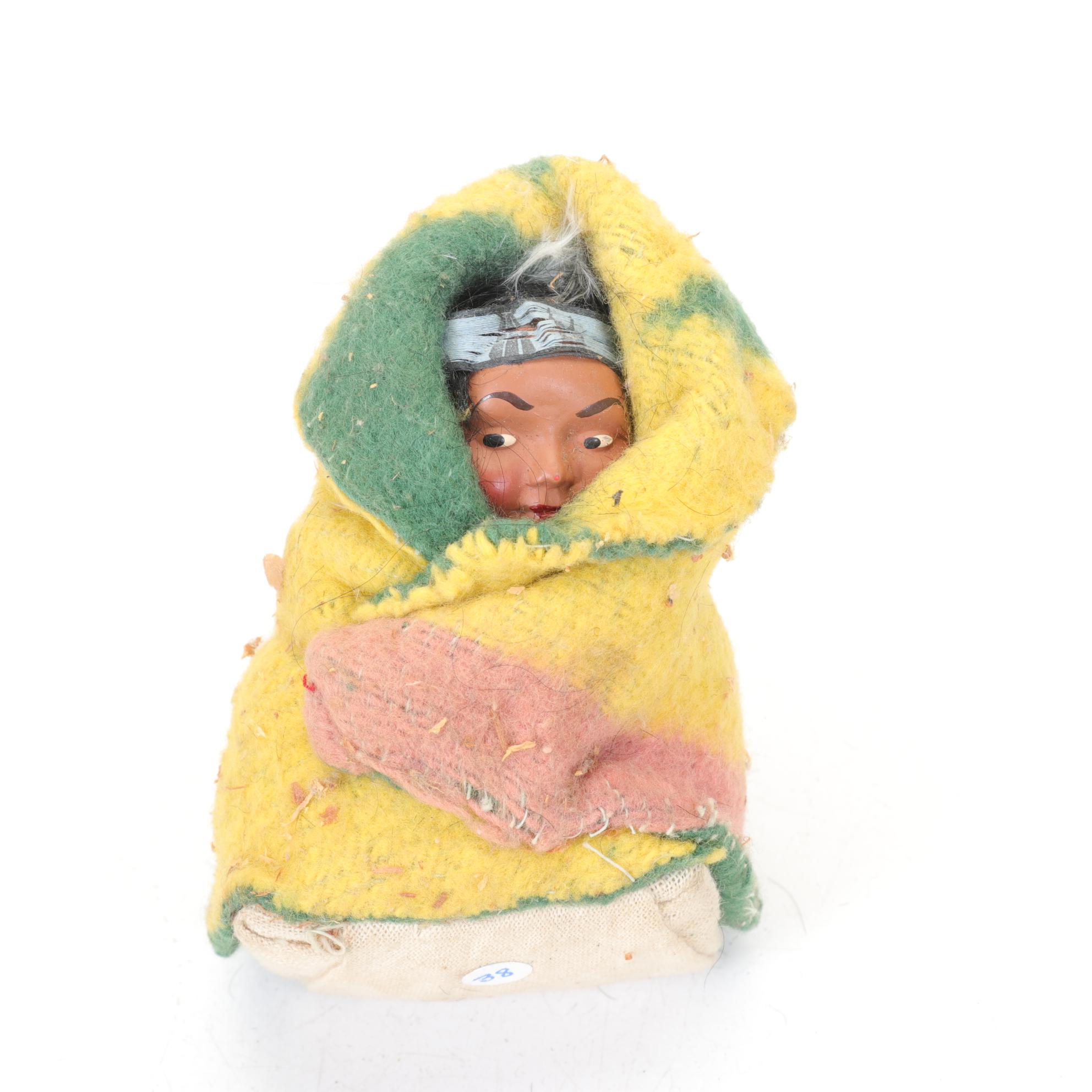 Native American Style Skookum Dolls, Mother and Child Collection