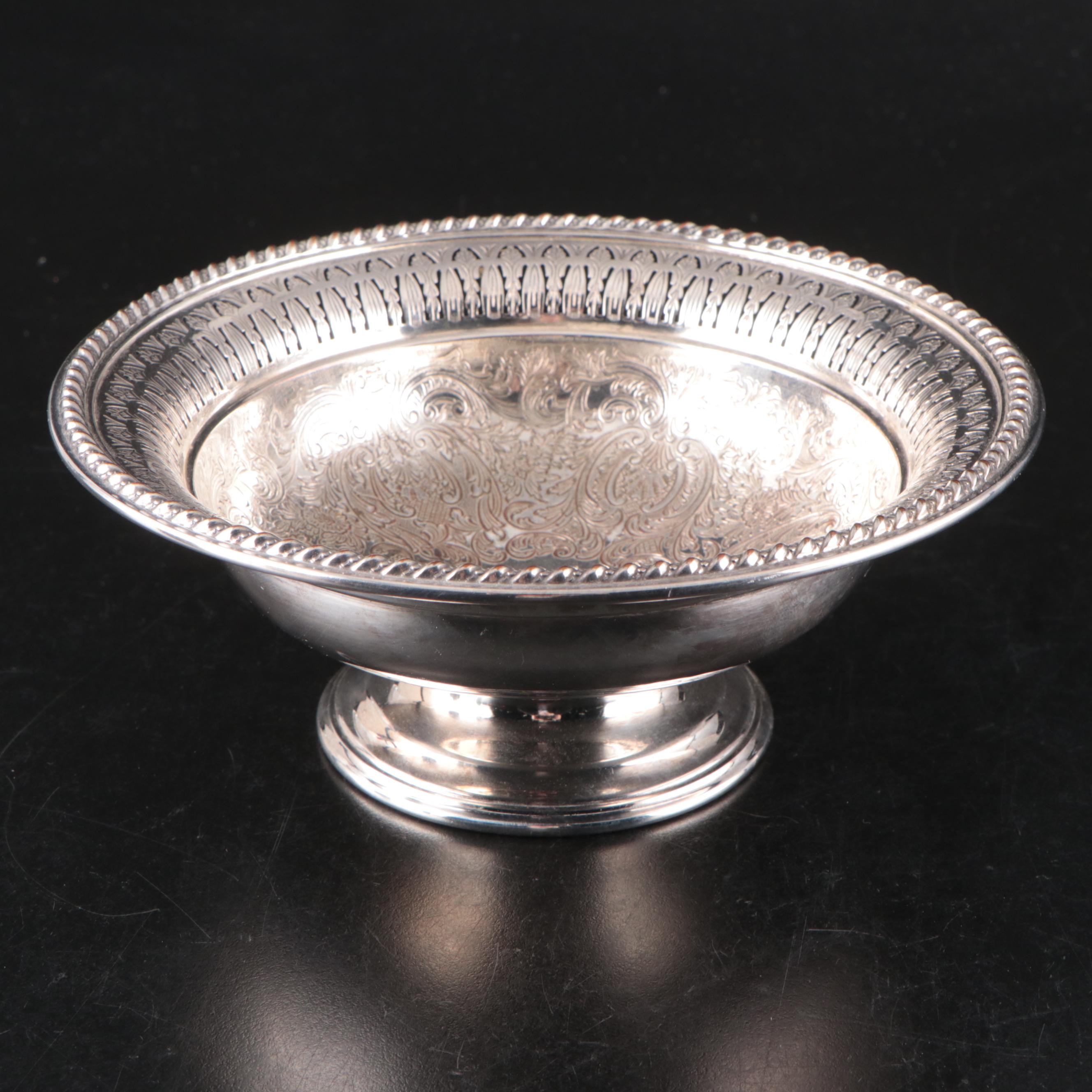 Ellis-Barker English Silver Plate Bowl with Sheffield Silver Co. Tea Caddy