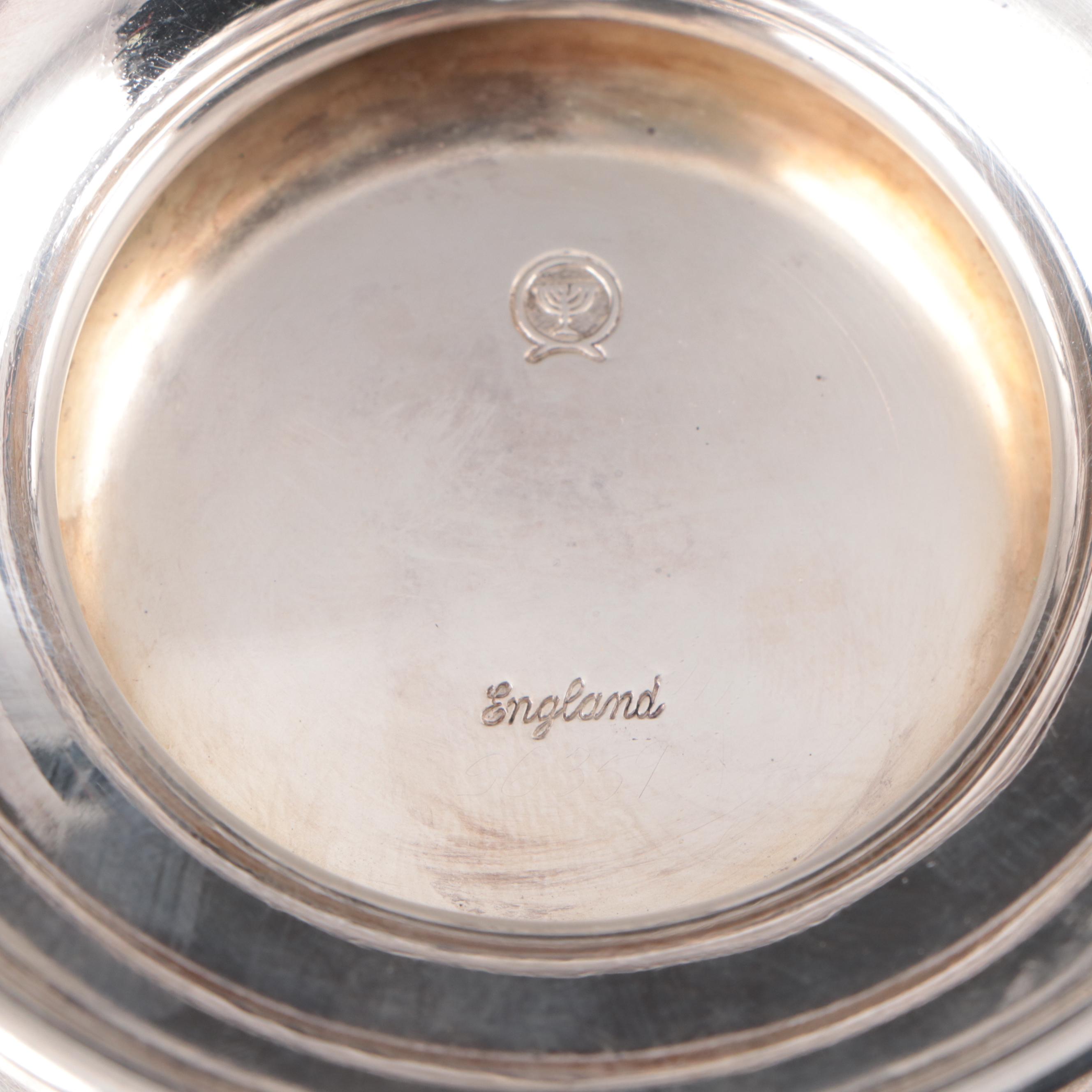 Ellis-Barker English Silver Plate Bowl with Sheffield Silver Co. Tea Caddy