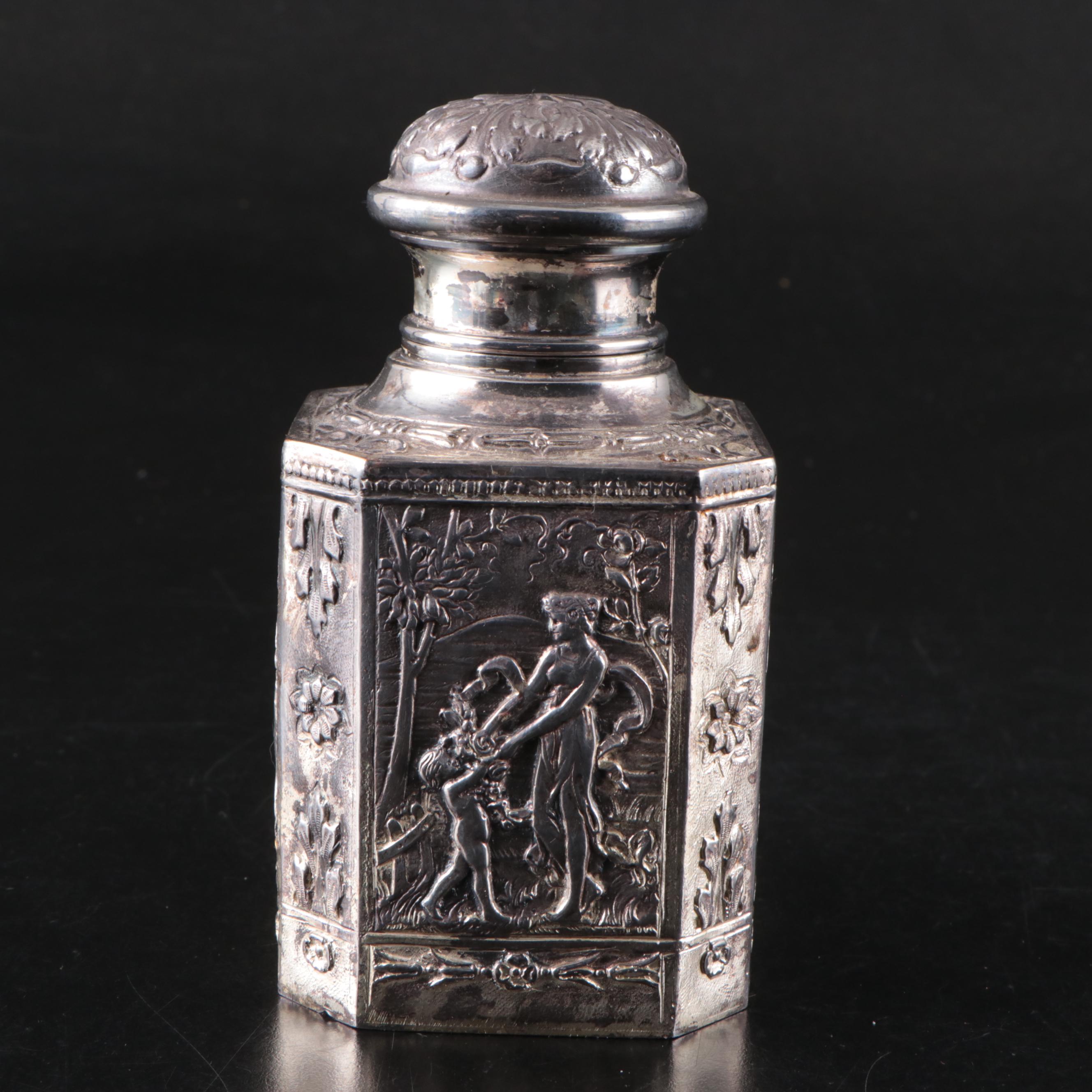 Ellis-Barker English Silver Plate Bowl with Sheffield Silver Co. Tea Caddy