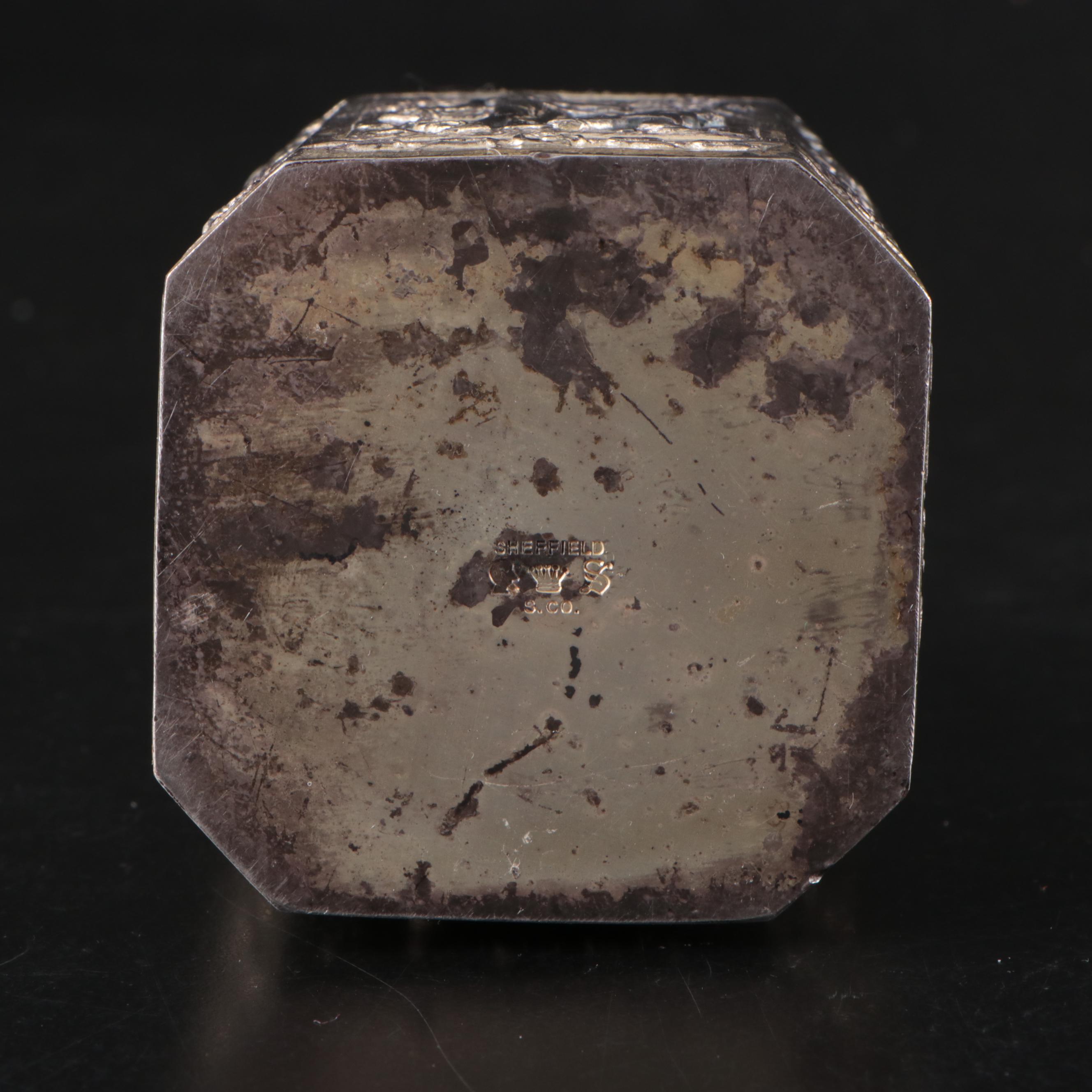 Ellis-Barker English Silver Plate Bowl with Sheffield Silver Co. Tea Caddy