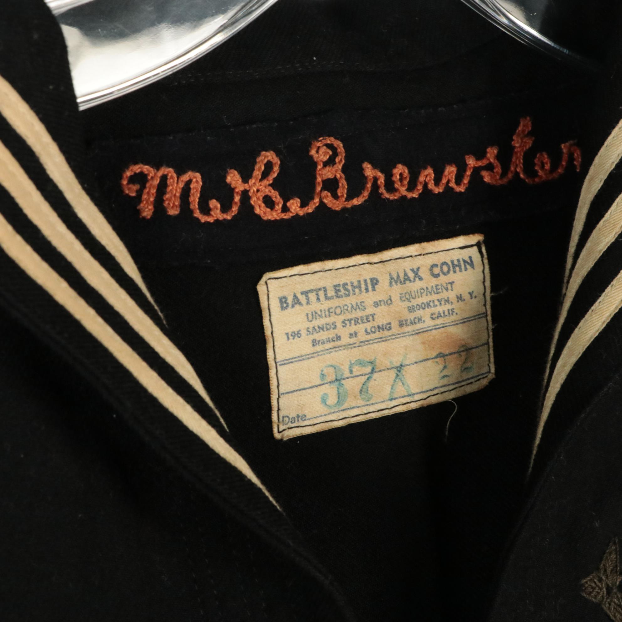 World War II Era USN Dress Blue Uniform, Semaphore Flags, and Nurse's Cape