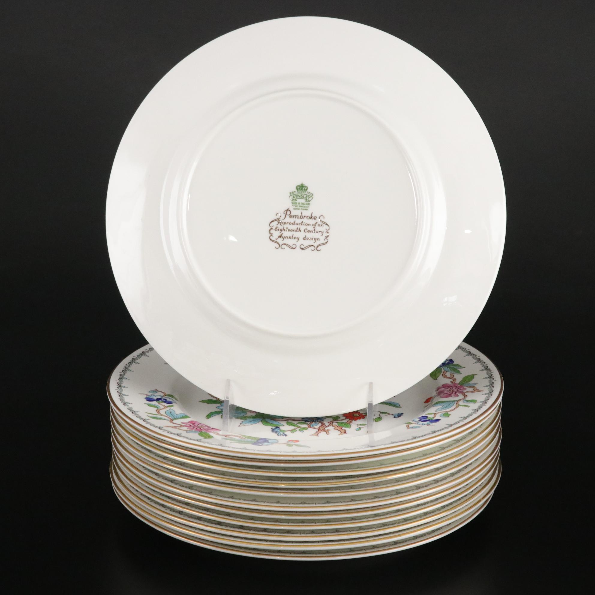 Aynsley "Pembroke" Bone China Dinner Service, Late 20th Century