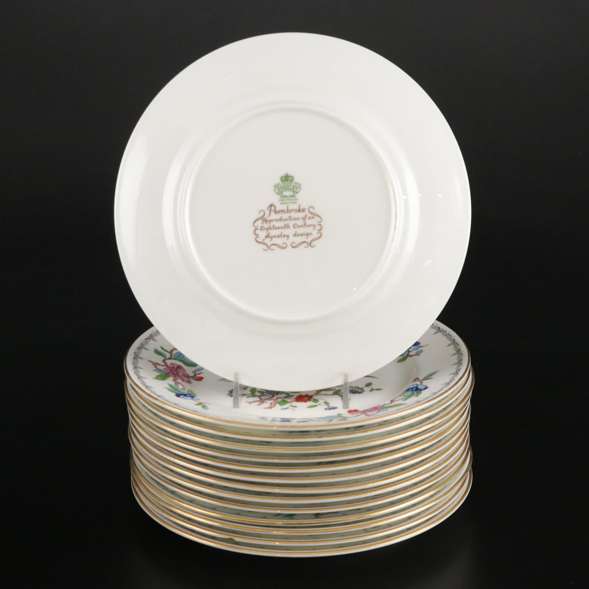 Aynsley "Pembroke" Bone China Dinner Service, Late 20th Century