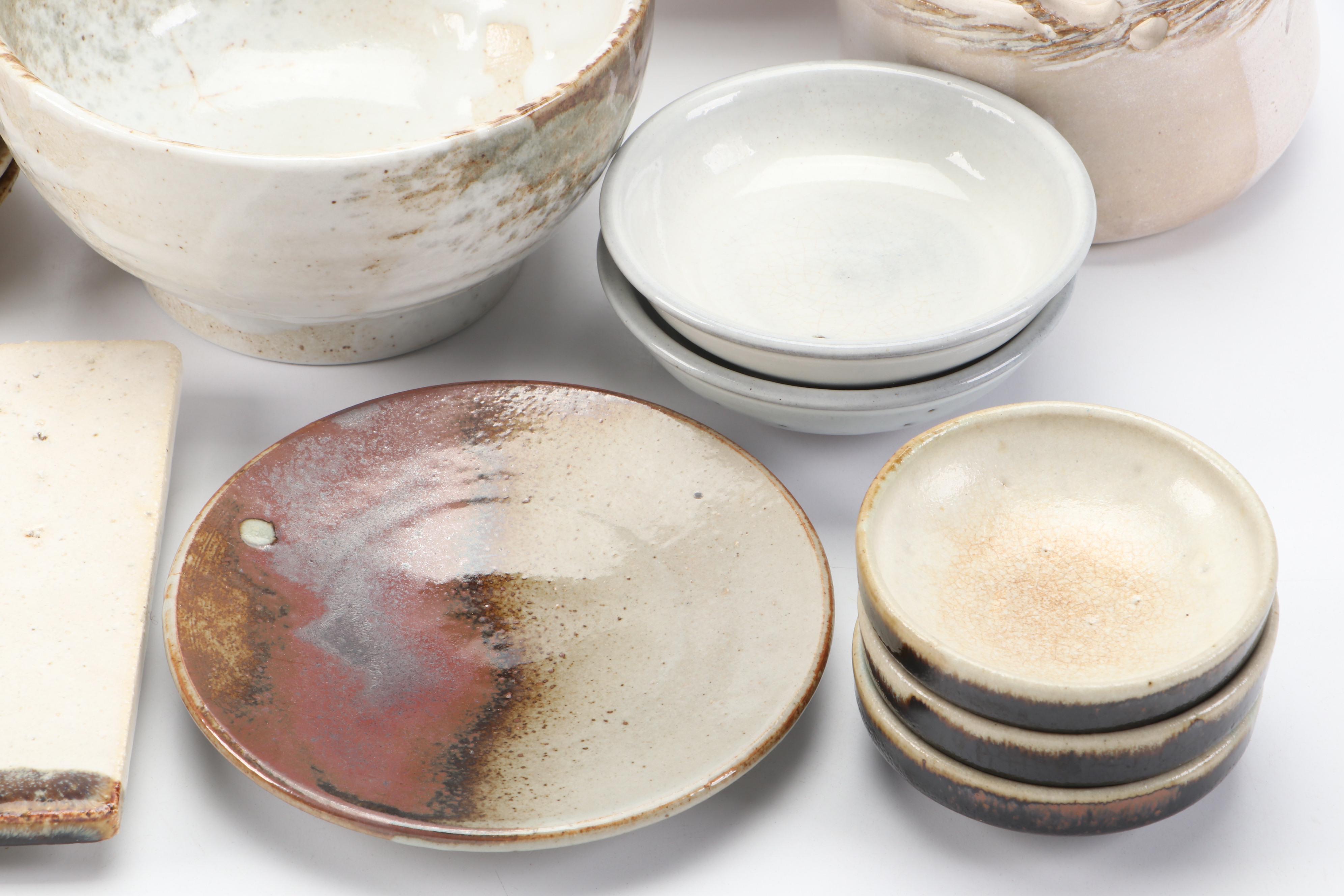 Nikki Orlemann Vase with Other Studio Pottery Dinnerware and Vases