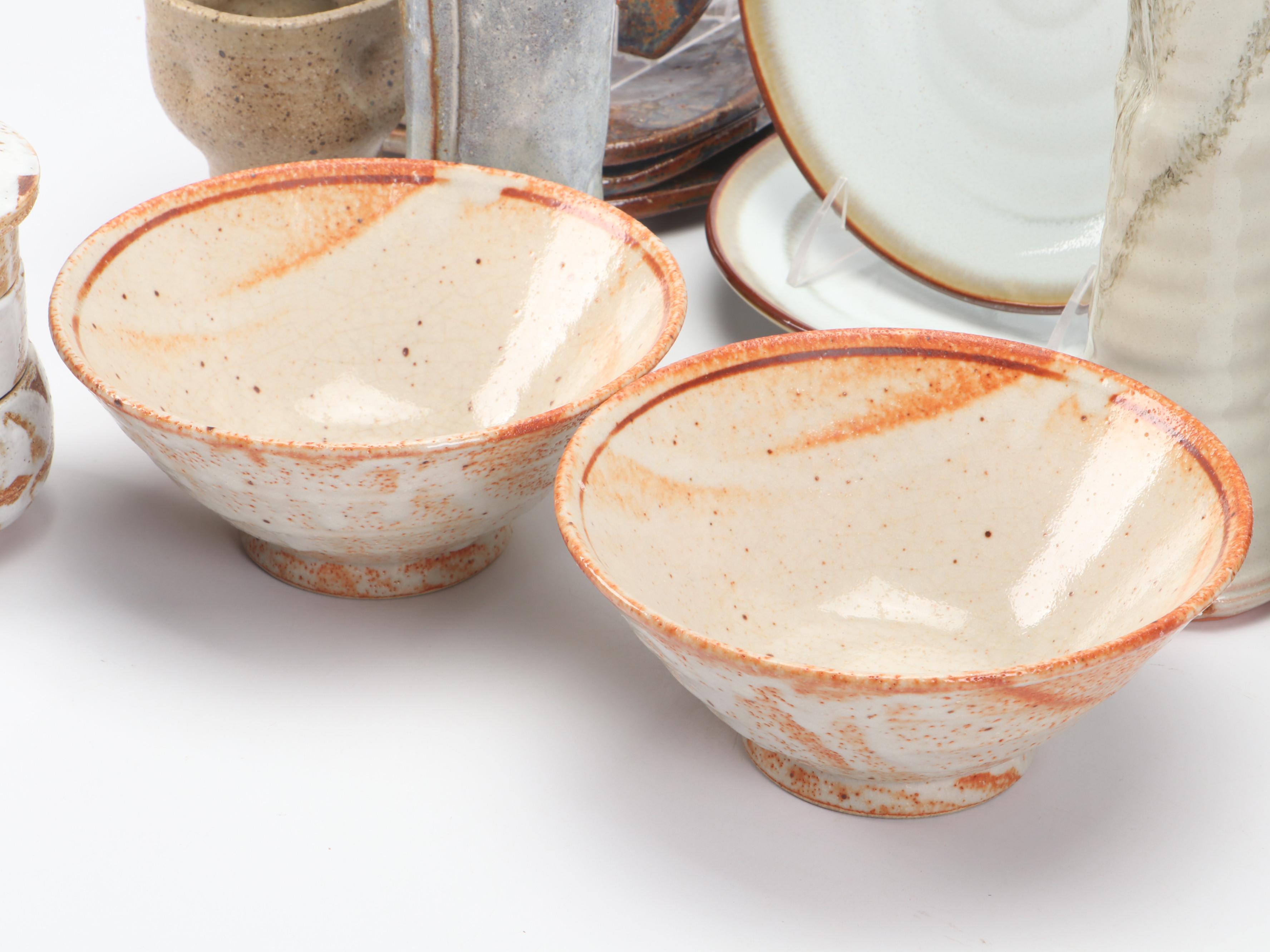 Nikki Orlemann Vase with Other Studio Pottery Dinnerware and Vases