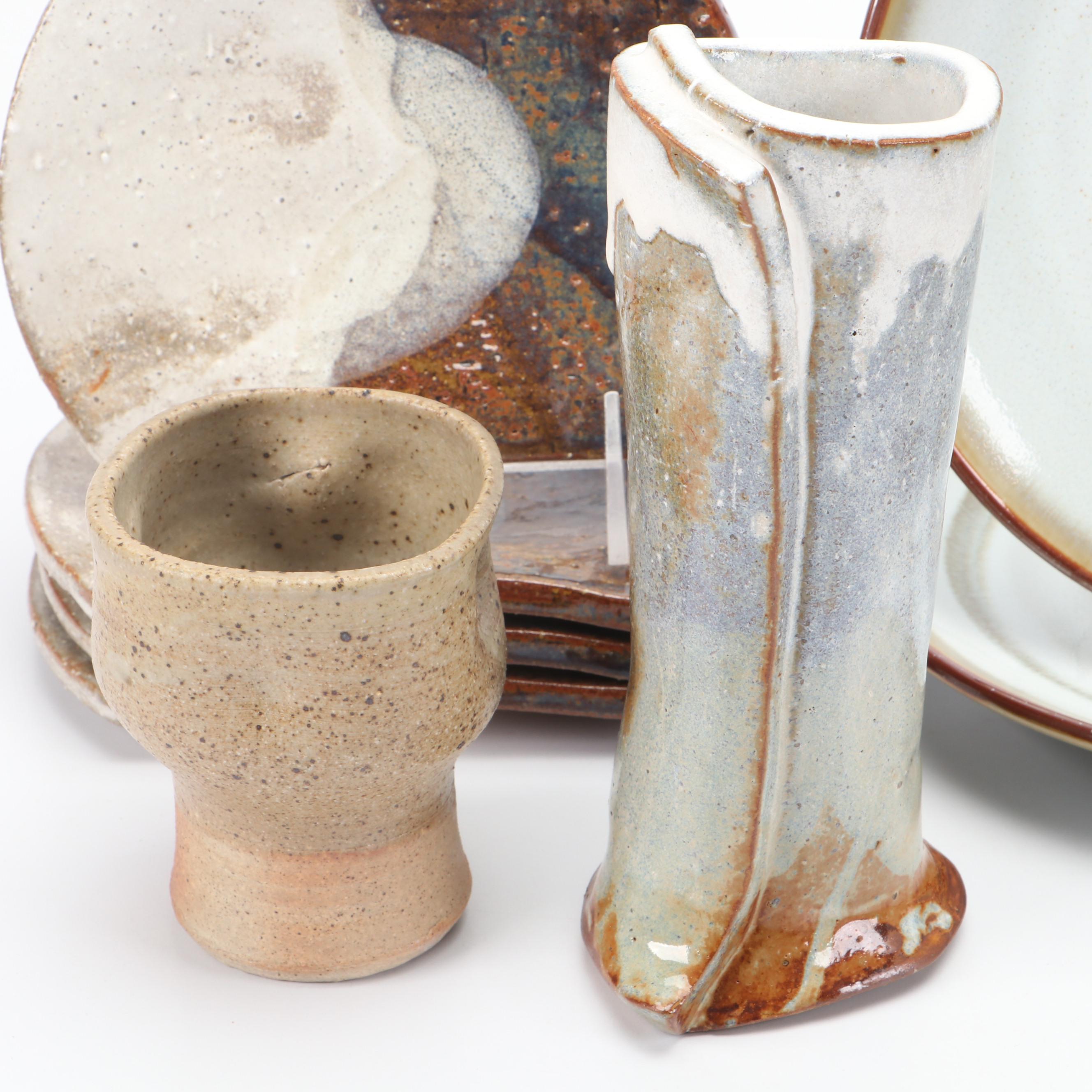Nikki Orlemann Vase with Other Studio Pottery Dinnerware and Vases
