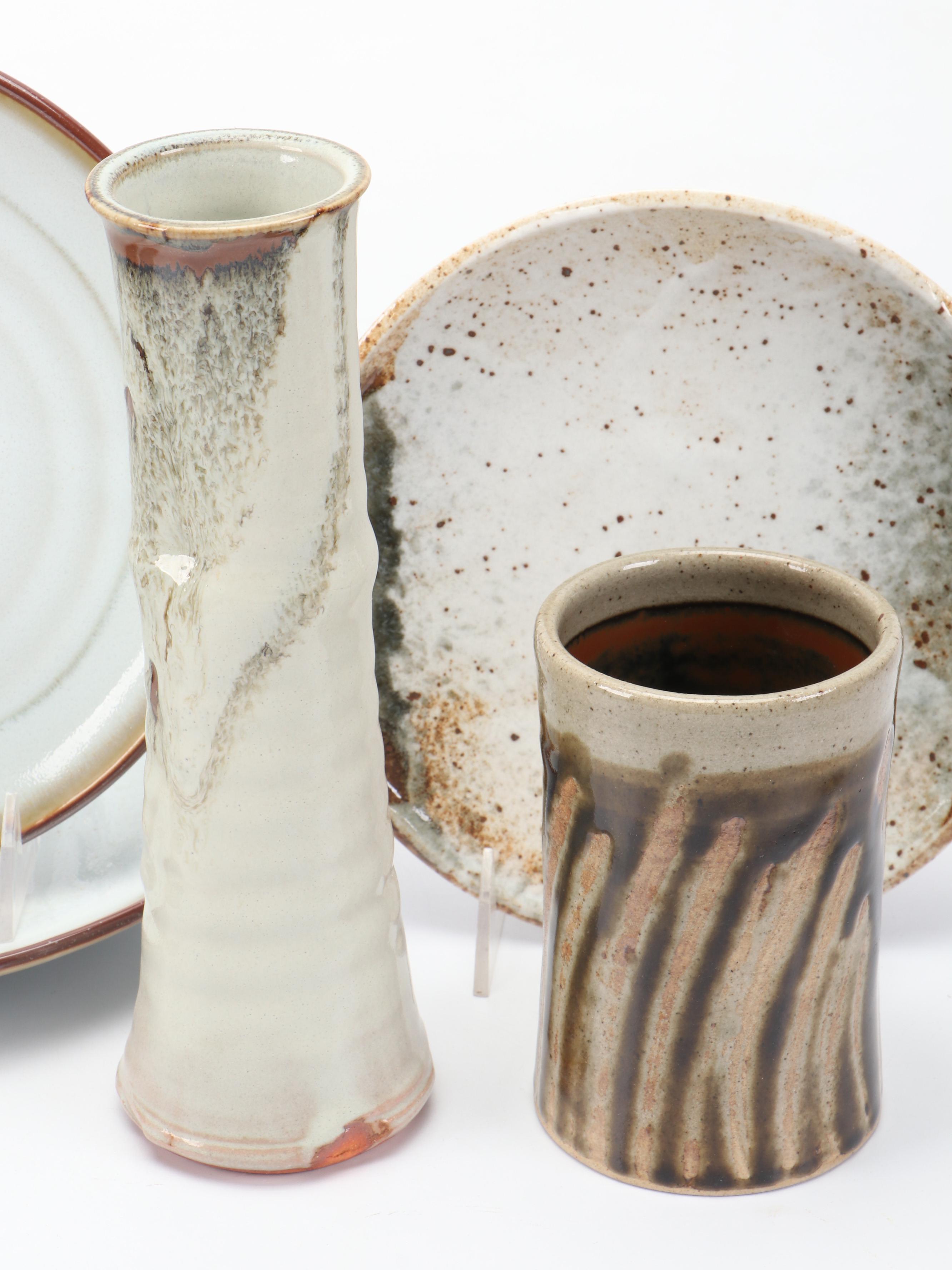 Nikki Orlemann Vase with Other Studio Pottery Dinnerware and Vases