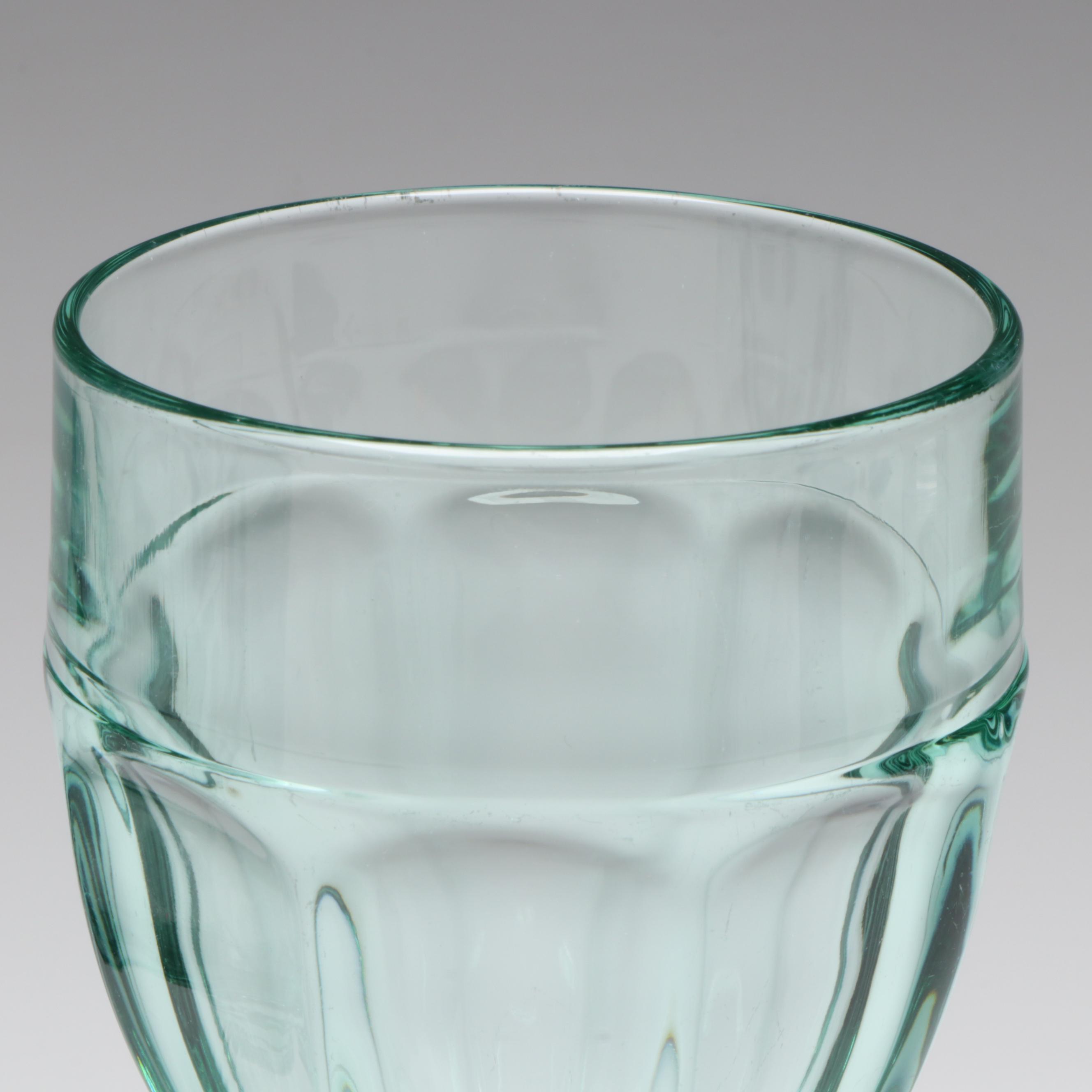 Libbey "Gibraltar" Goblets with Royal Doulton Seagull Pitcher