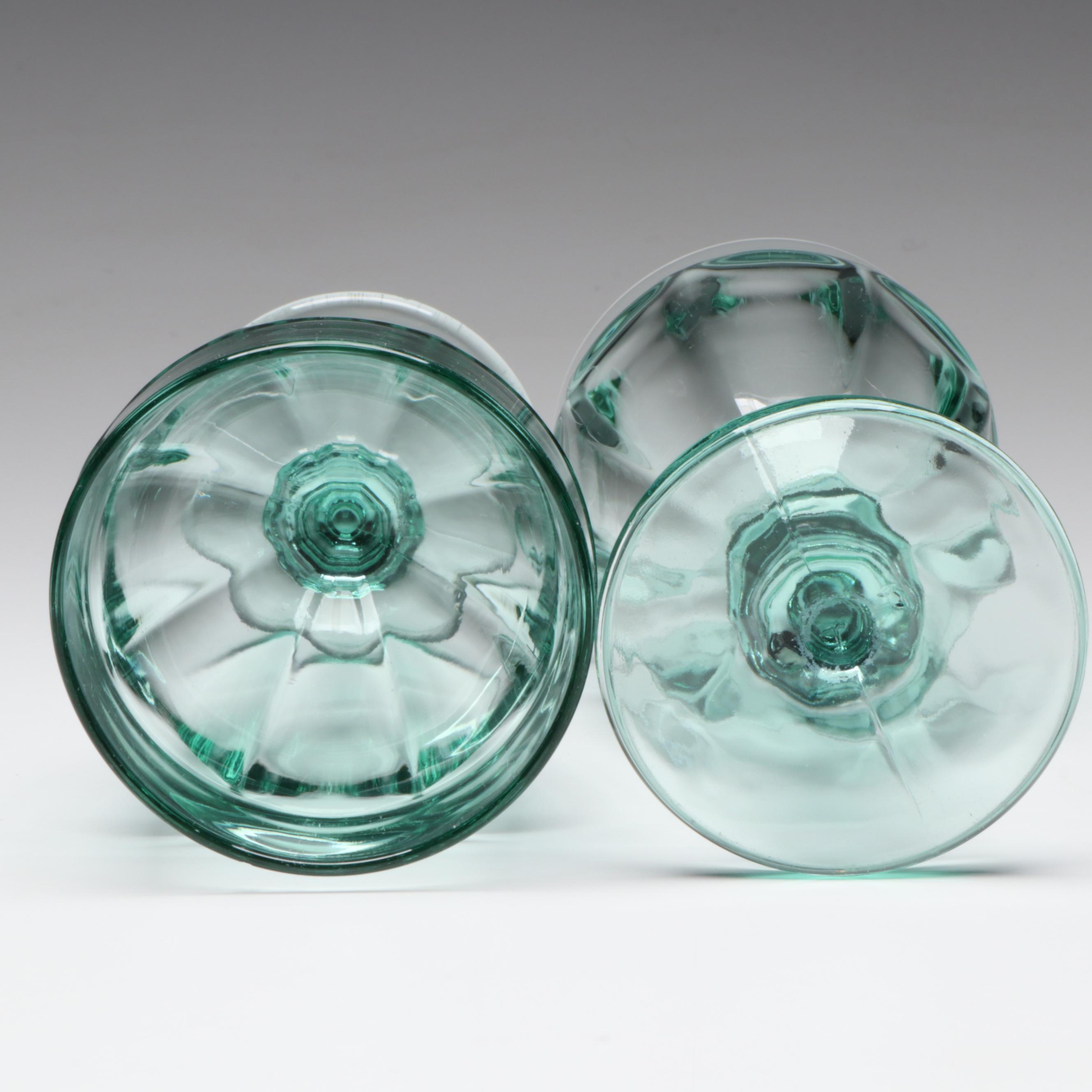 Libbey "Gibraltar" Goblets with Royal Doulton Seagull Pitcher