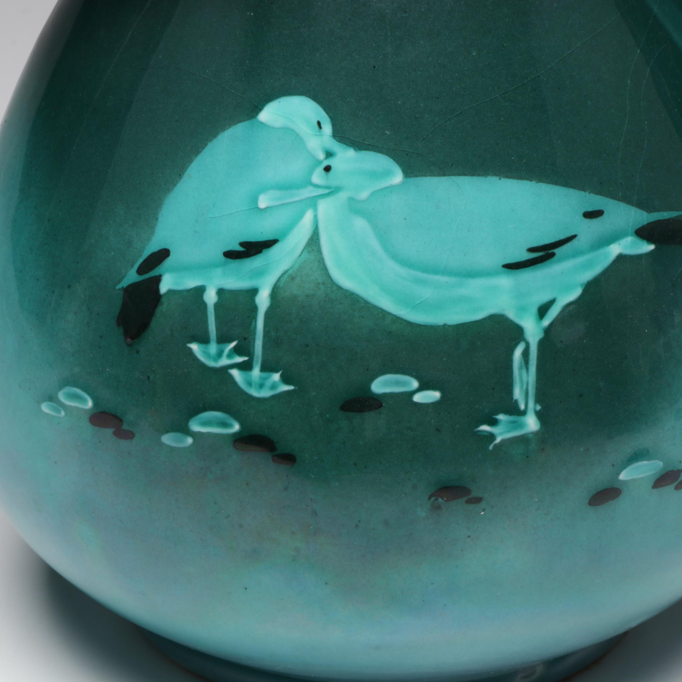 Libbey "Gibraltar" Goblets with Royal Doulton Seagull Pitcher