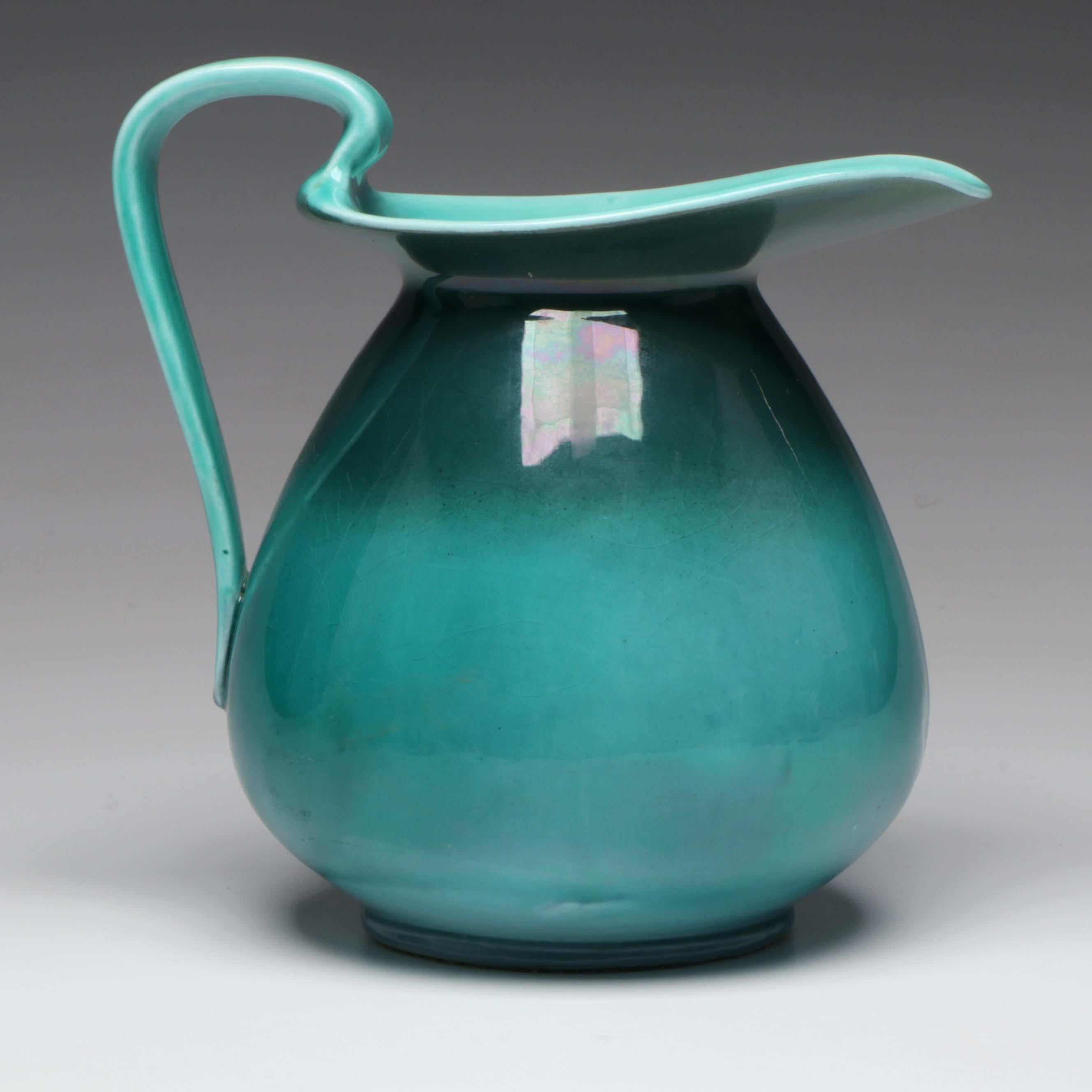 Libbey "Gibraltar" Goblets with Royal Doulton Seagull Pitcher