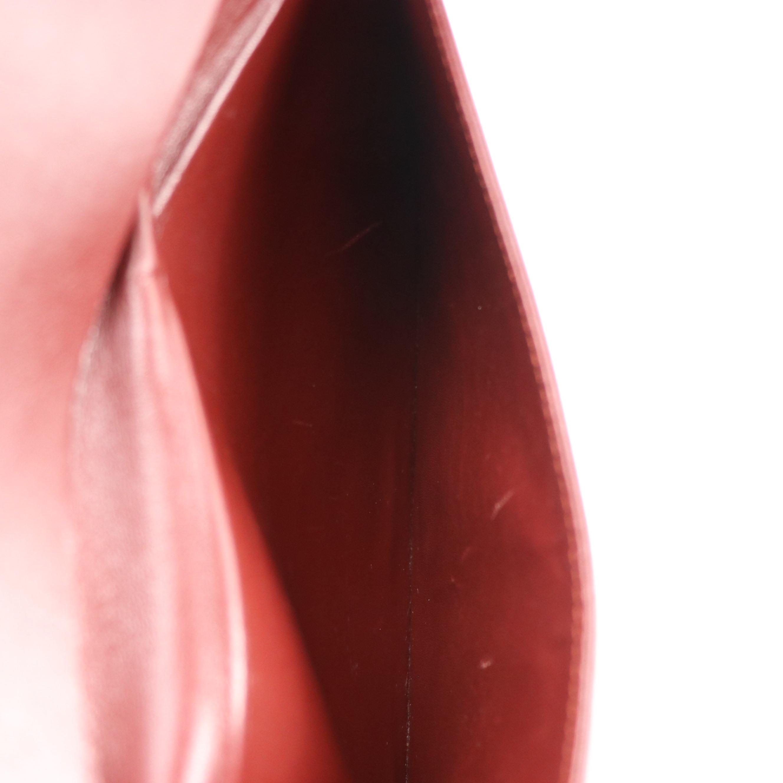 Cartier Must de Cartier Burgundy Leather Envelope Flap Shoulder Bag