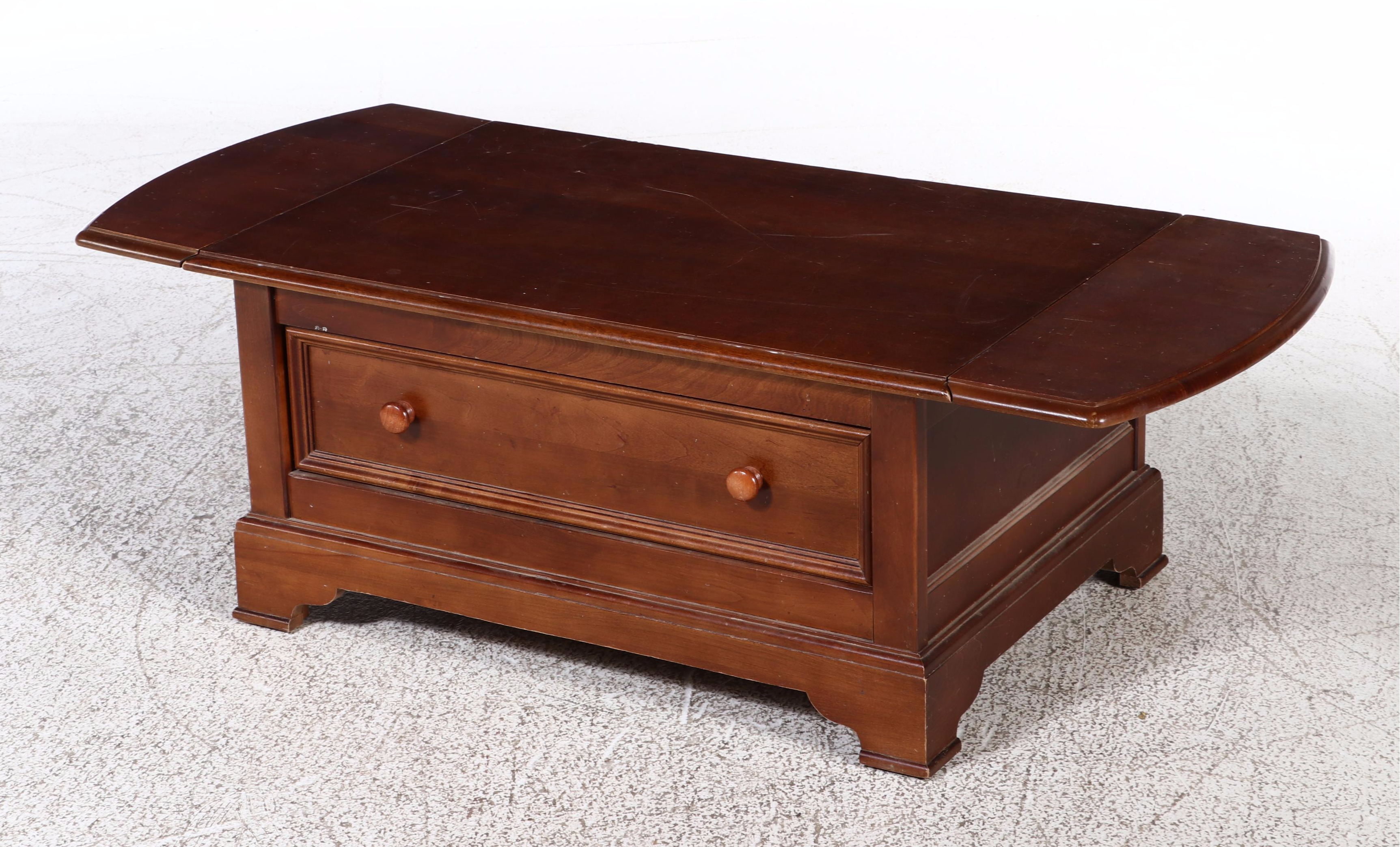 Hammary Federal Style Cherrywood Drop-Leaf Coffee Table
