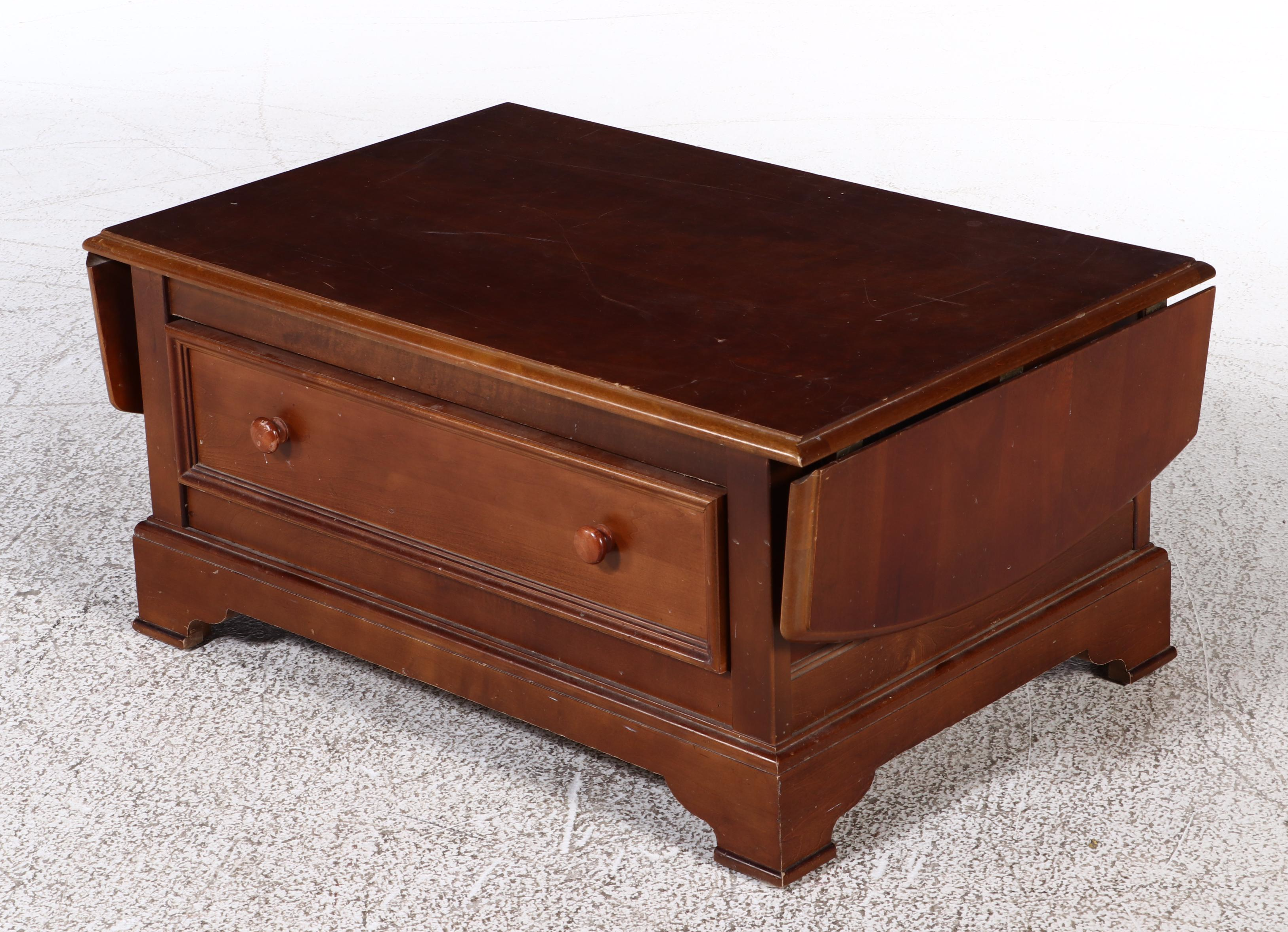 Hammary Federal Style Cherrywood Drop-Leaf Coffee Table