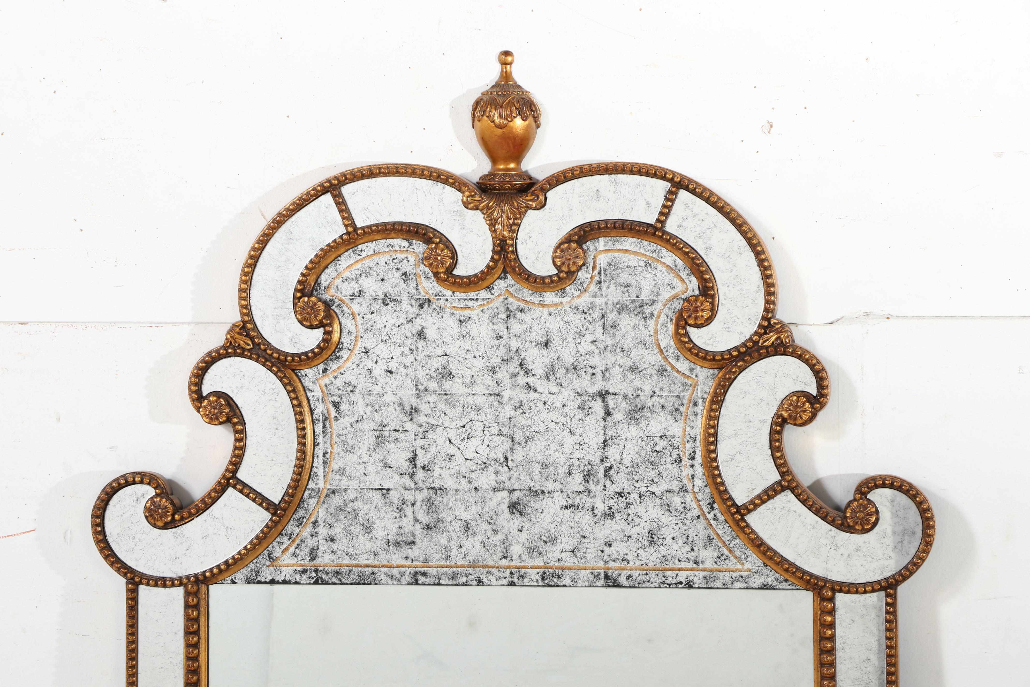 Lillian August for Hickory White Beauvoir and Gilt Eglomise Wall Mirror, 2011