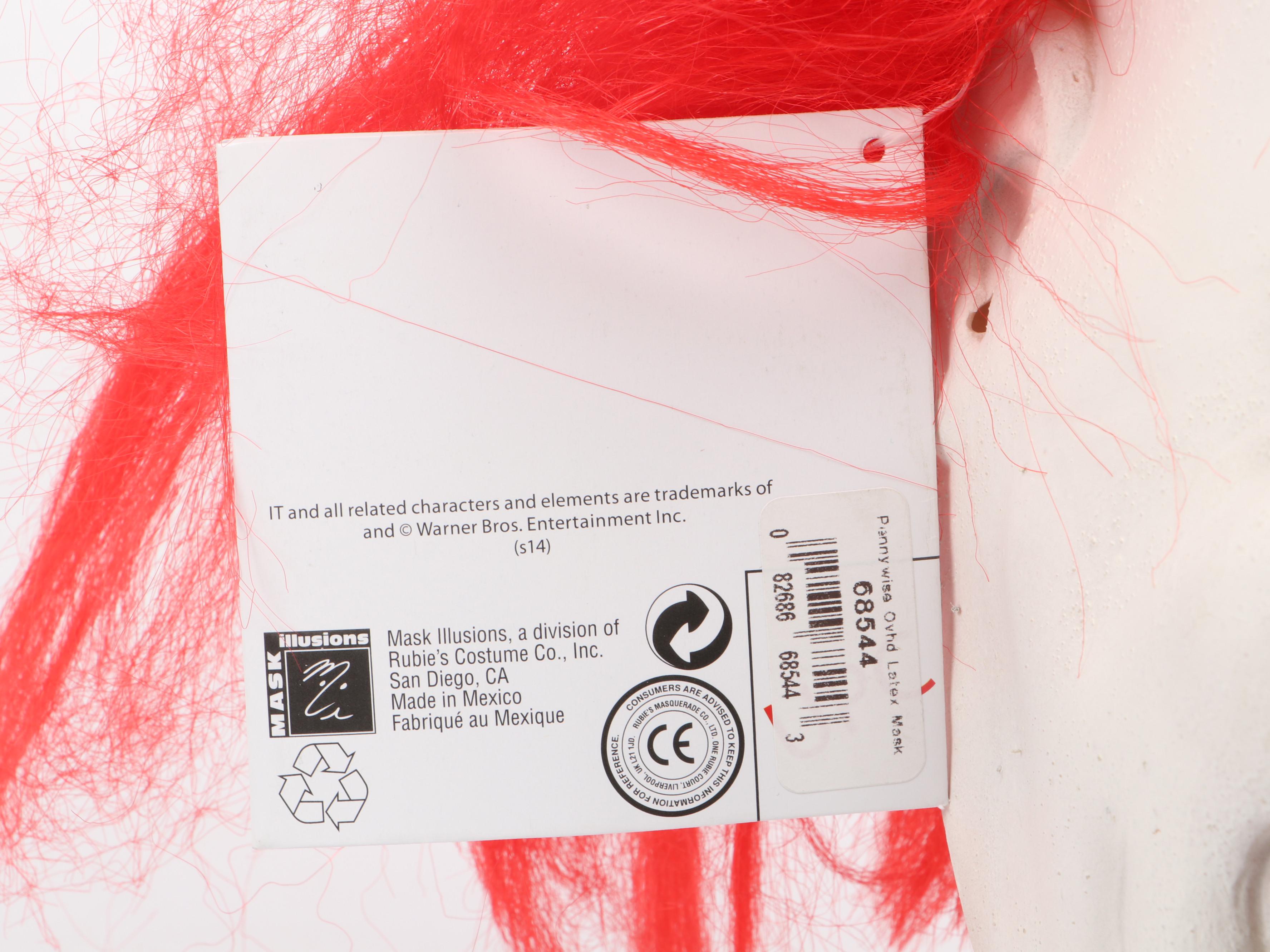 Tim Curry Signed "IT" Clown Mask, Beckett