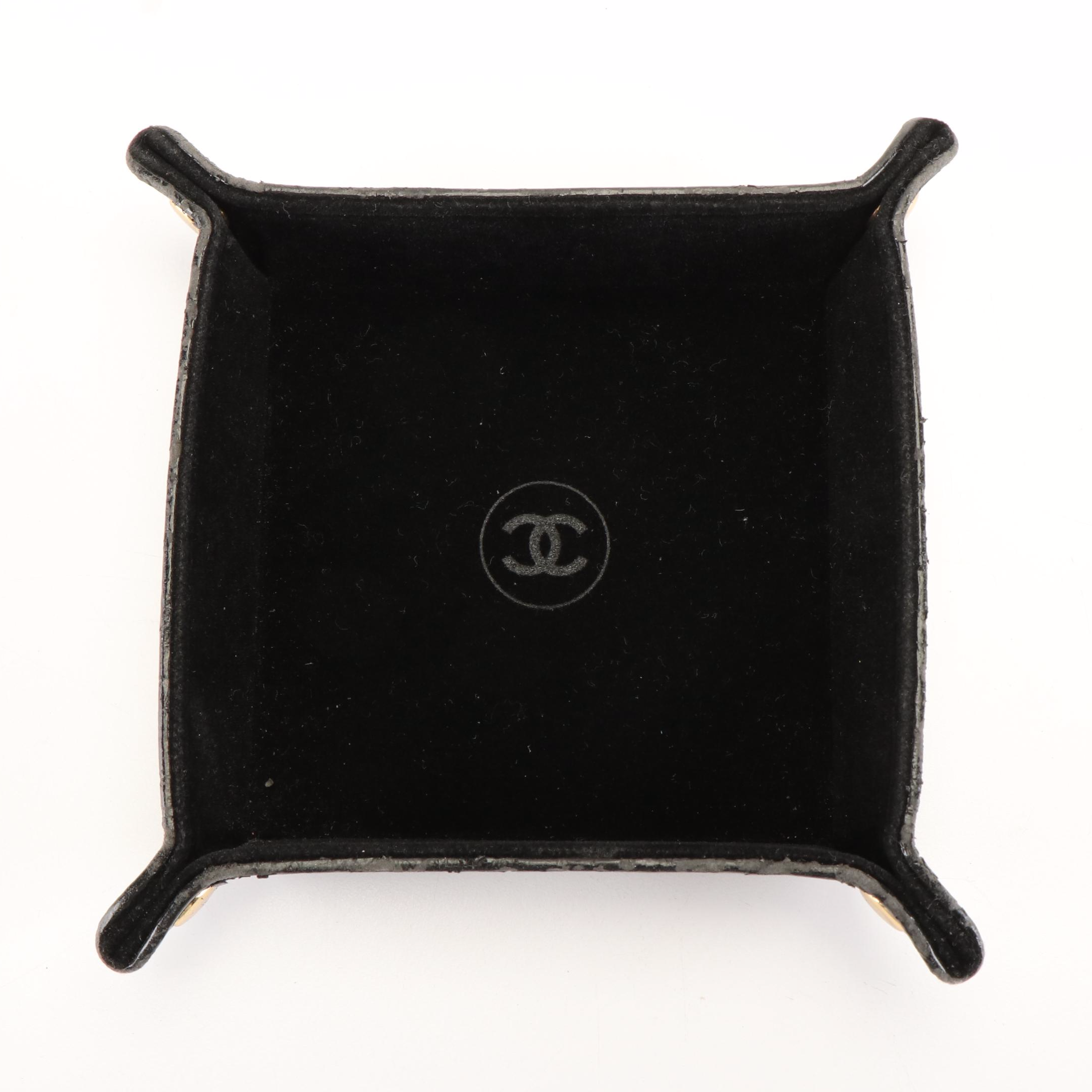Chanel Jewelry Tray in Black Velour