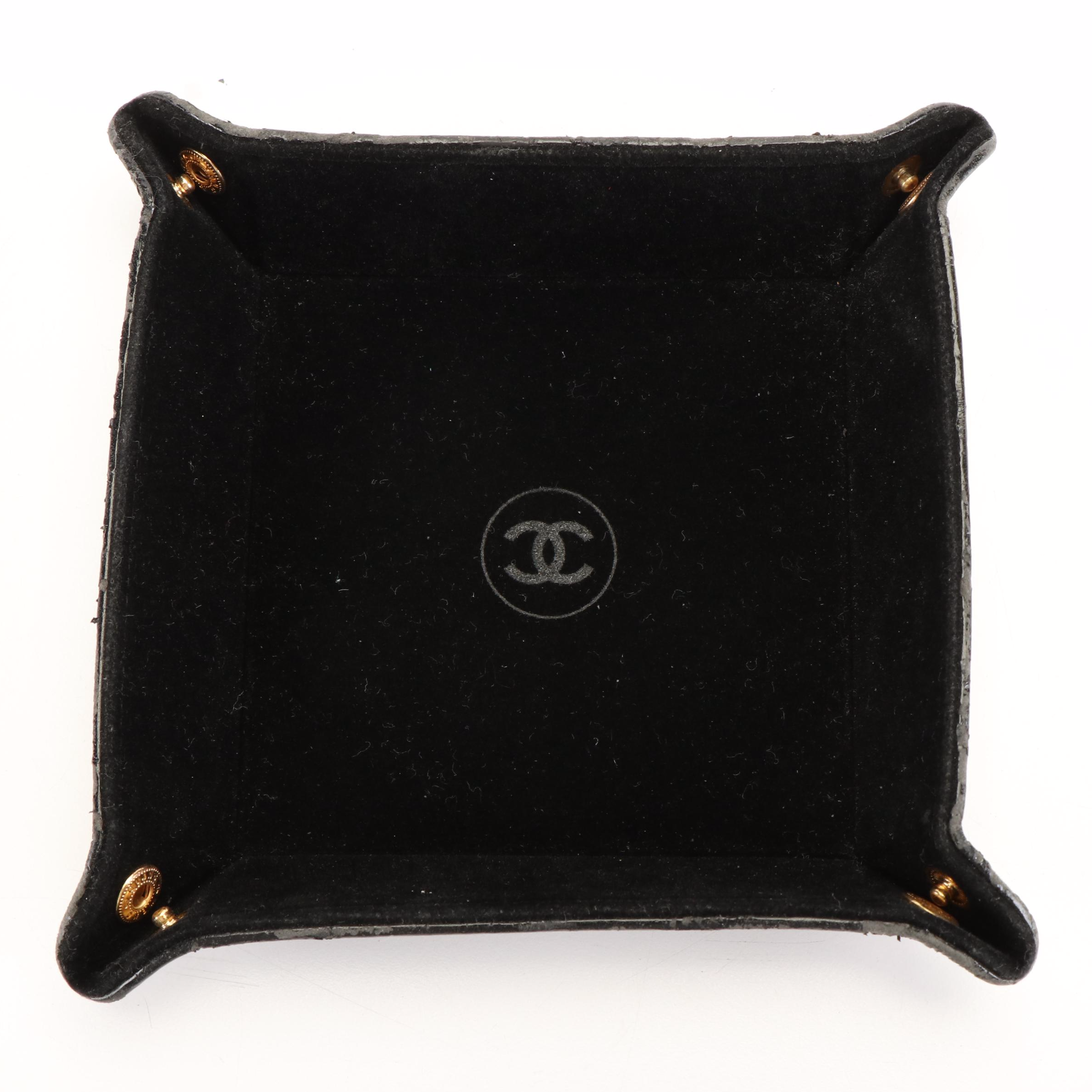 Chanel Jewelry Tray in Black Velour