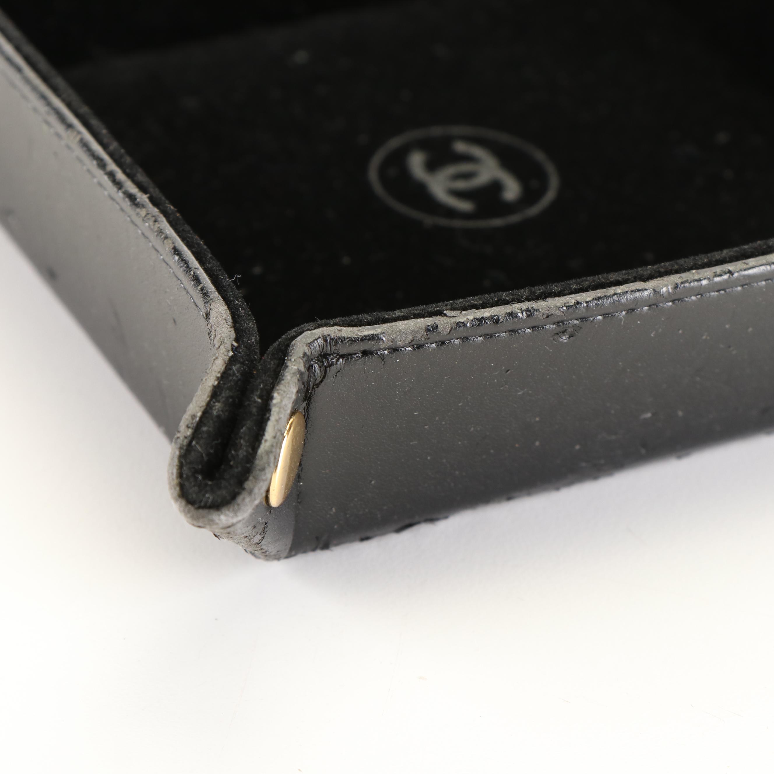 Chanel Jewelry Tray in Black Velour