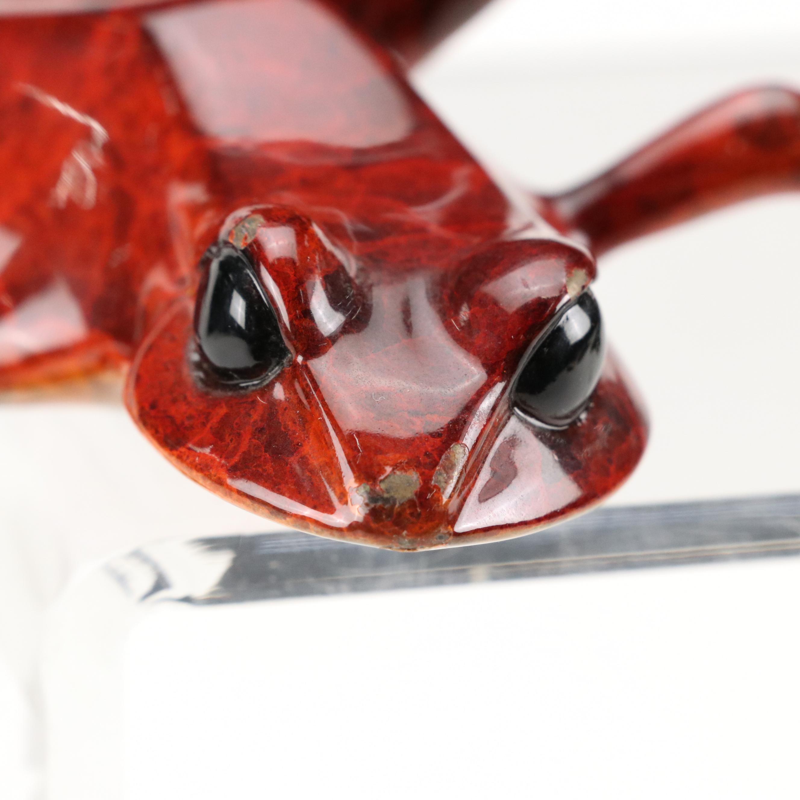 Tim Cotterill "Frogman" Limited Edition Enameled Bronze Frog Sculpture, 2004