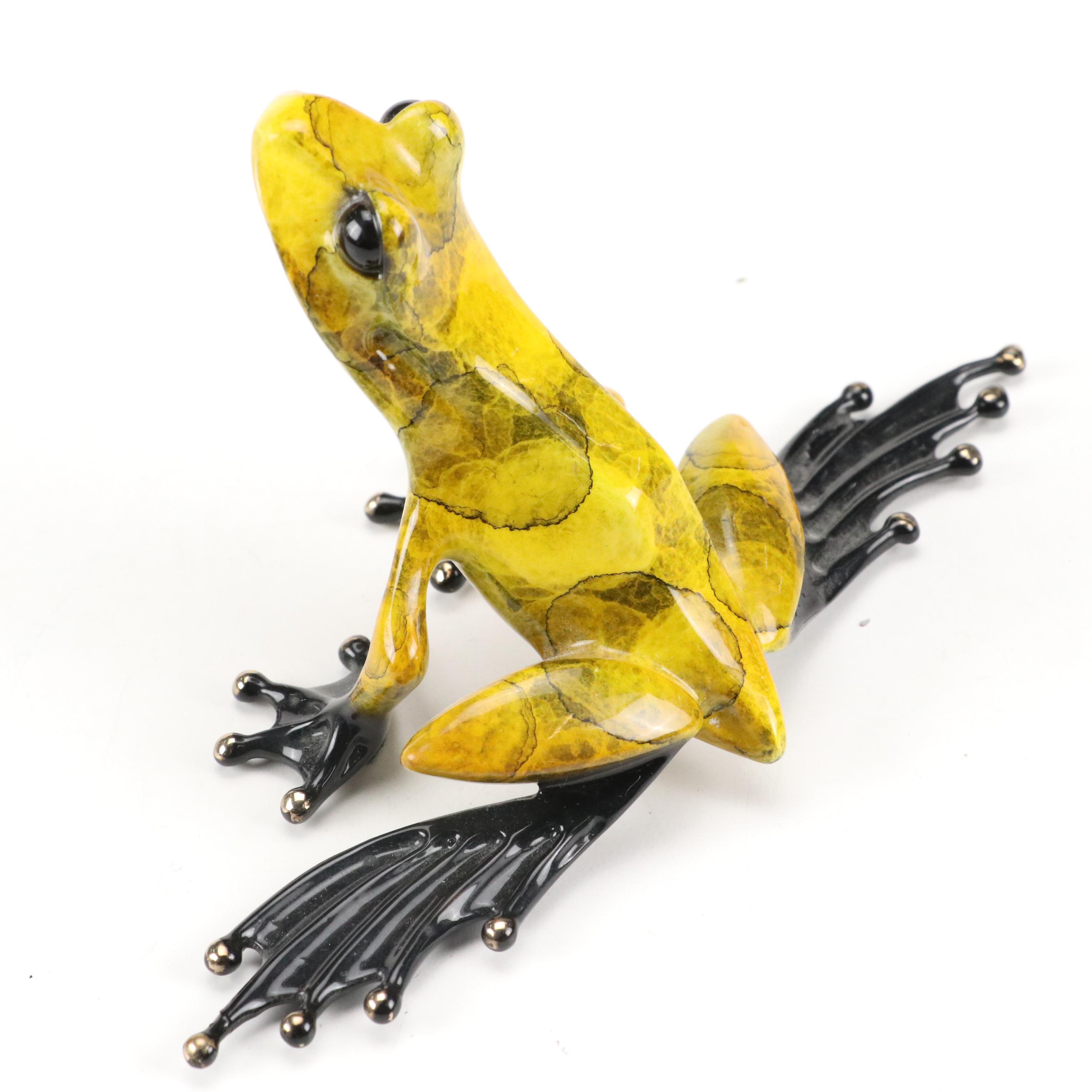 Tim Cotterill "Frogman" Limited Edition Enameled Bronze Frog Sculpture, 2001