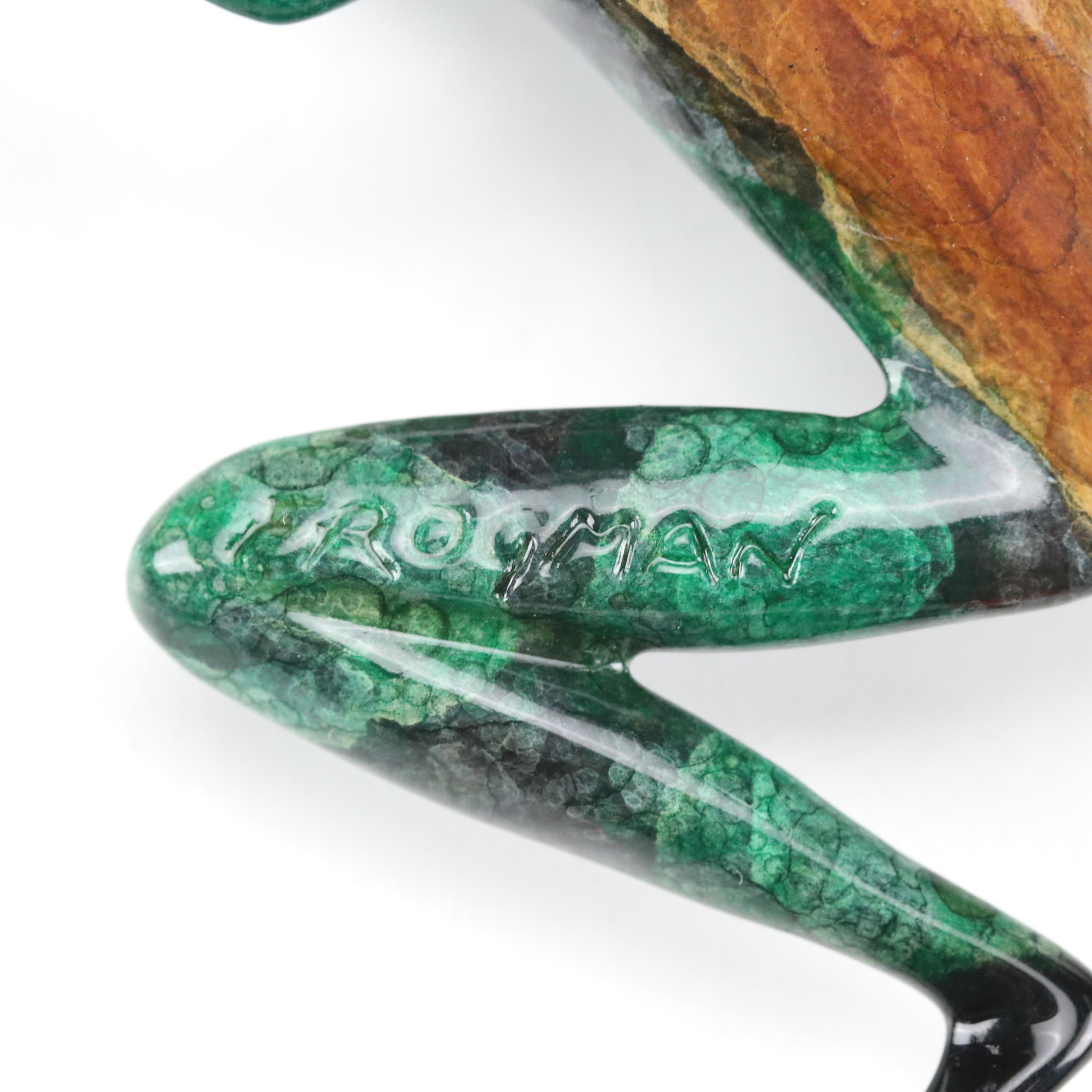 Tim Cotterill "Frogman" Limited Edition Enameled Bronze Frog Sculpture, 1992