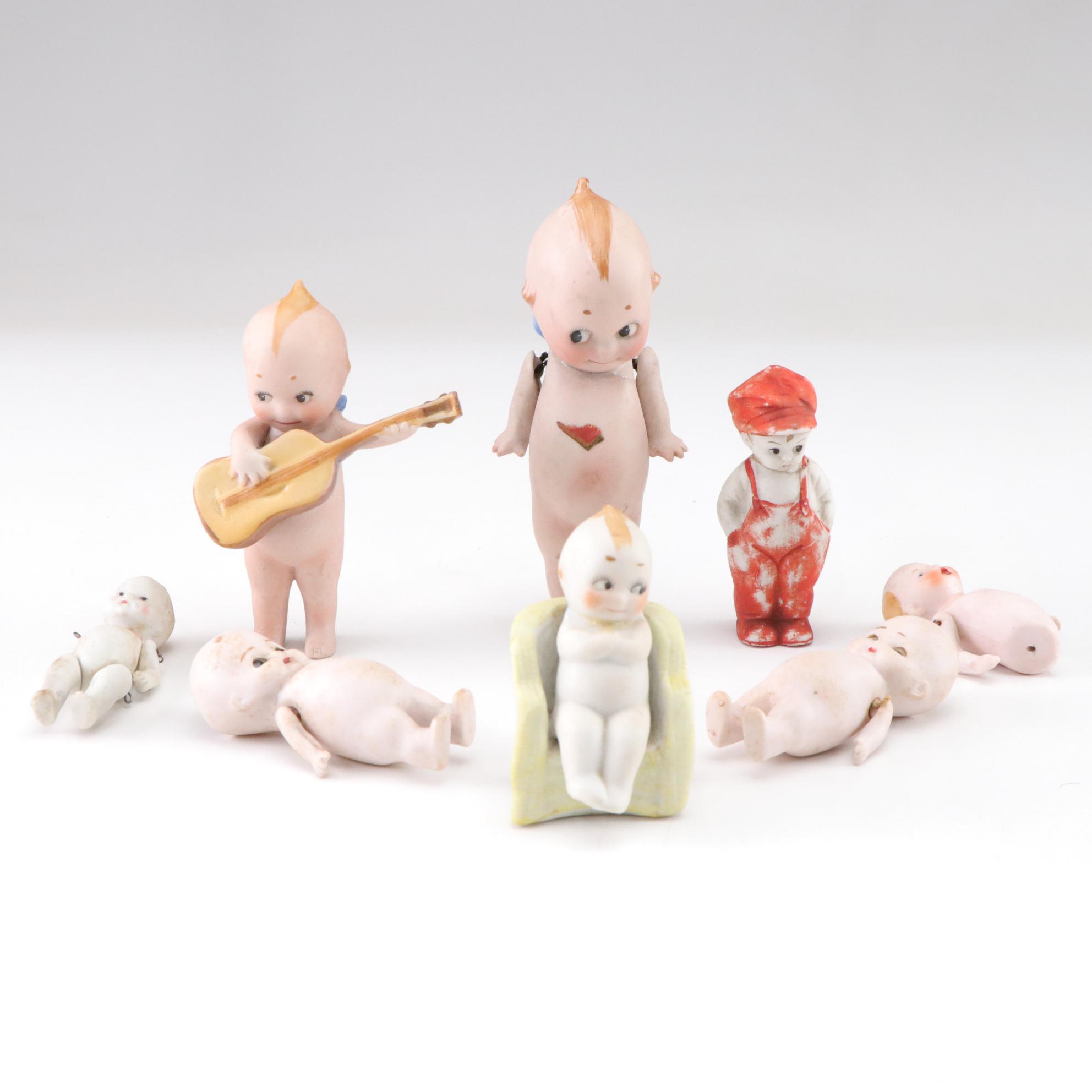 Bisque Kewpie Doll Collection Features Japan and German Made Figures