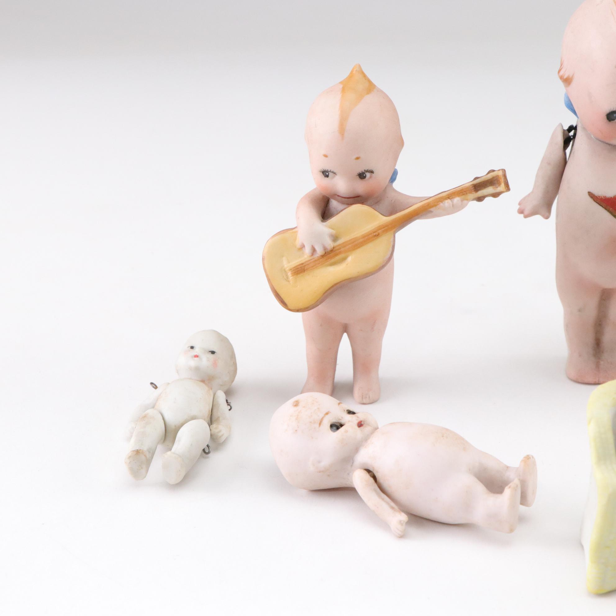 Bisque Kewpie Doll Collection Features Japan and German Made Figures