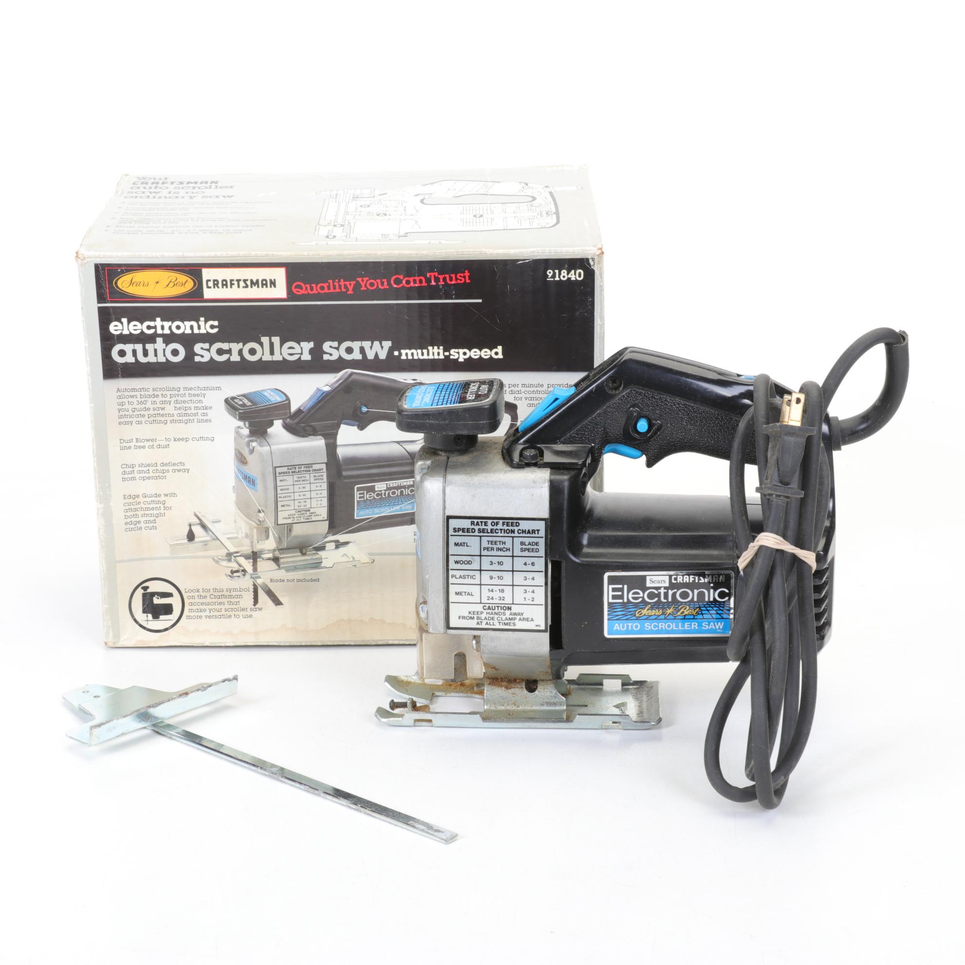Sears Craftsman Electronic Auto Scroller Saw, Late 20th Century