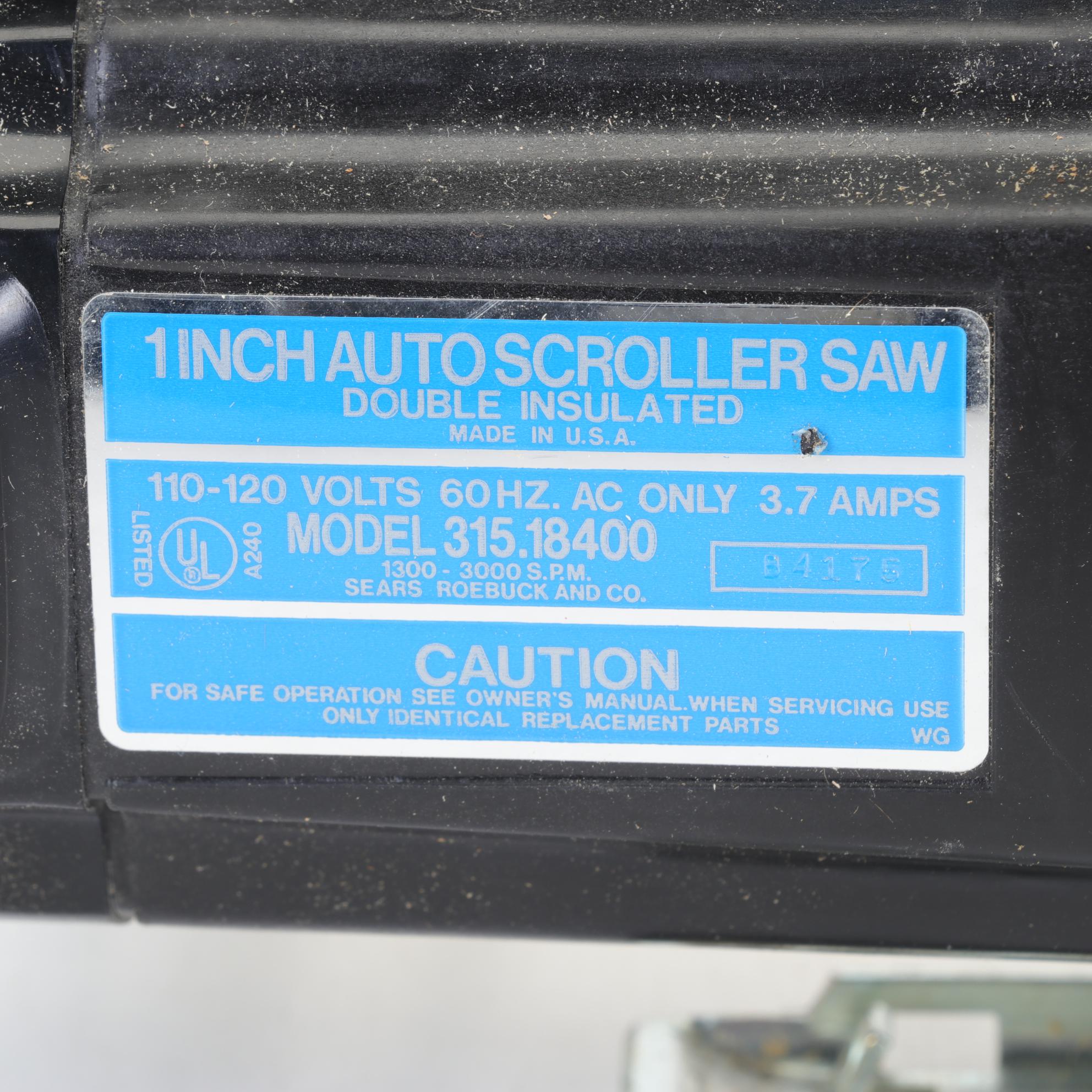 Sears Craftsman Electronic Auto Scroller Saw, Late 20th Century