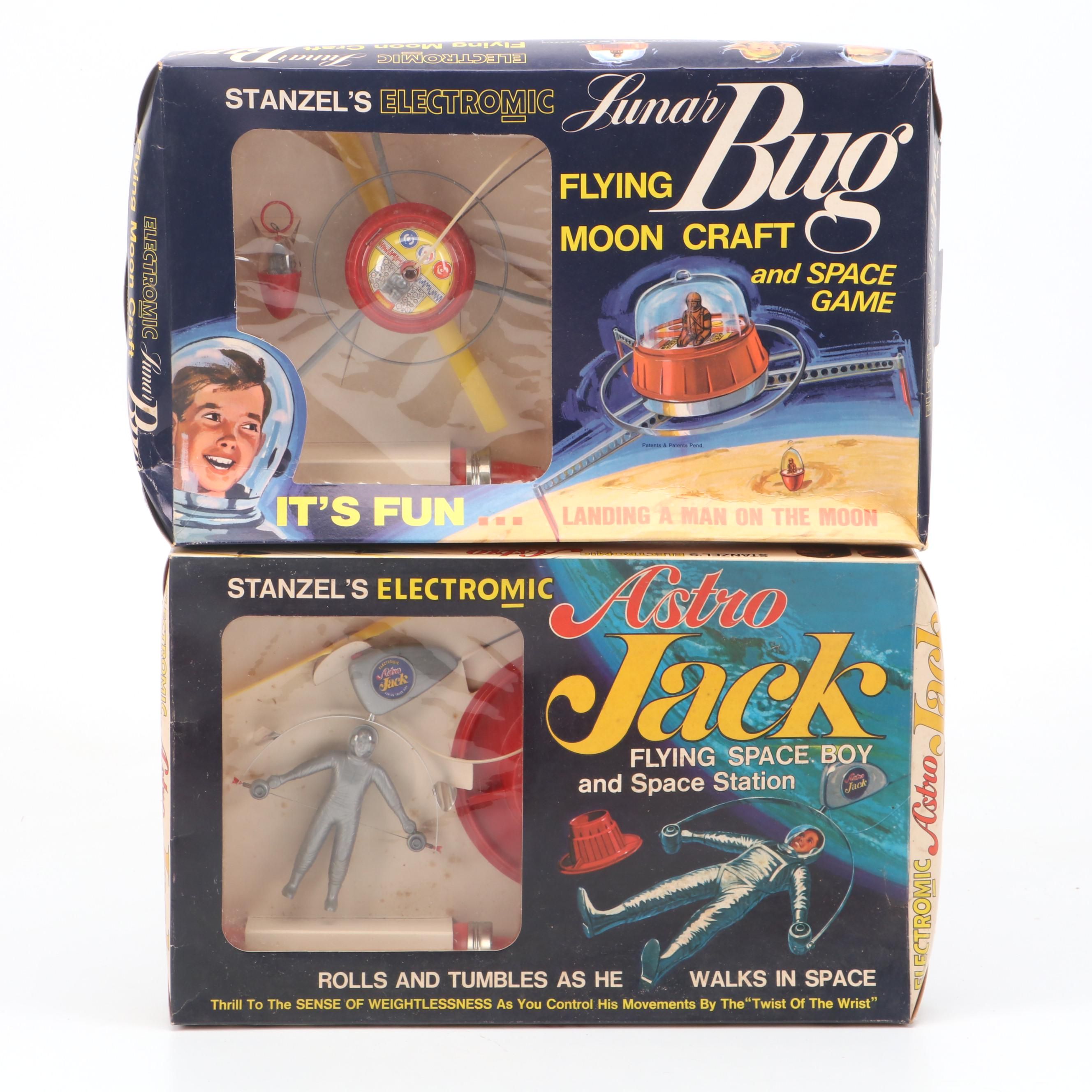 Victor Stanzel Lunar Bug Space Game and Astro Jack Electronic Toys, Mid-20th C.