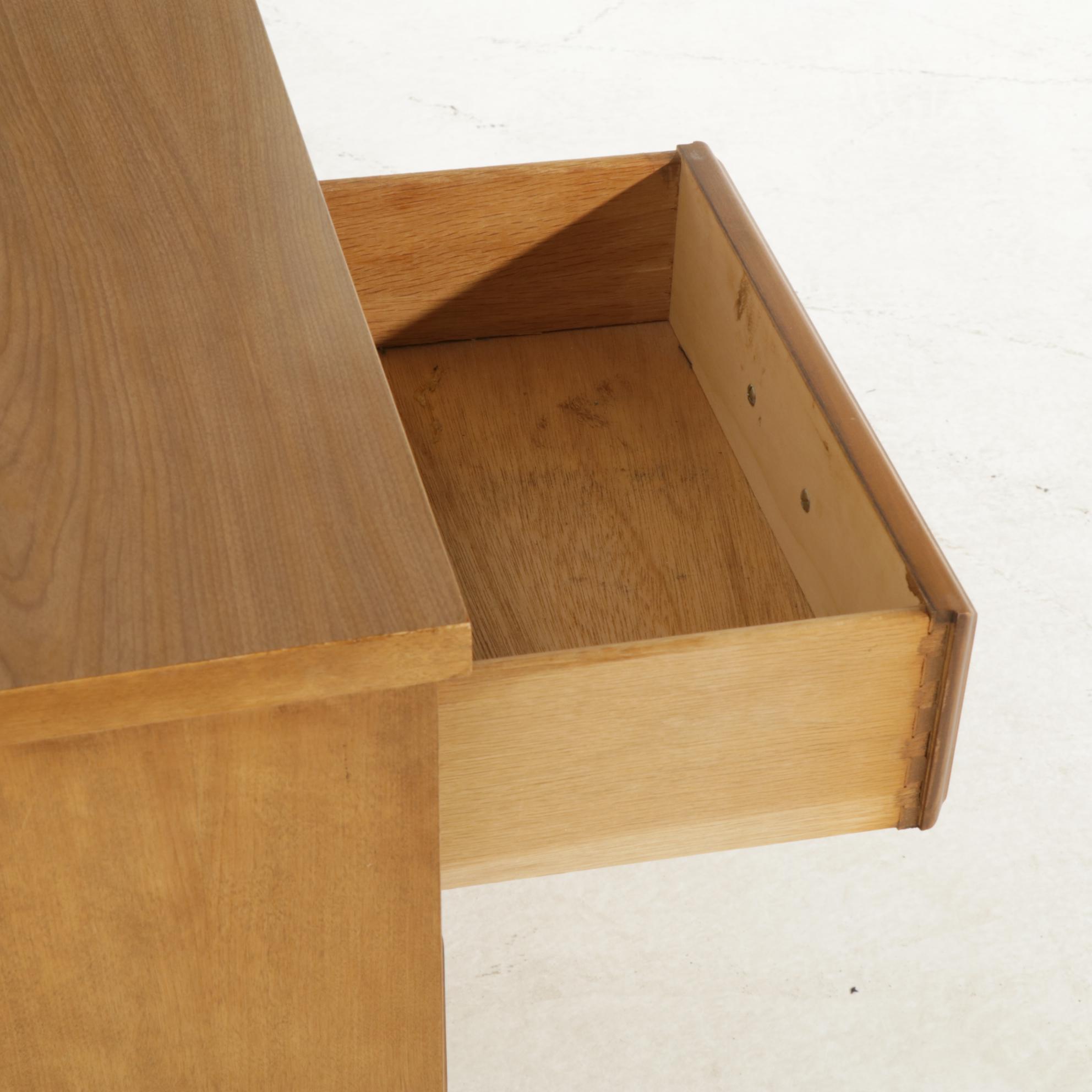 Johnson Carper "Fashion Trend" Pecan Dresser and Mirror, Late 20th Century