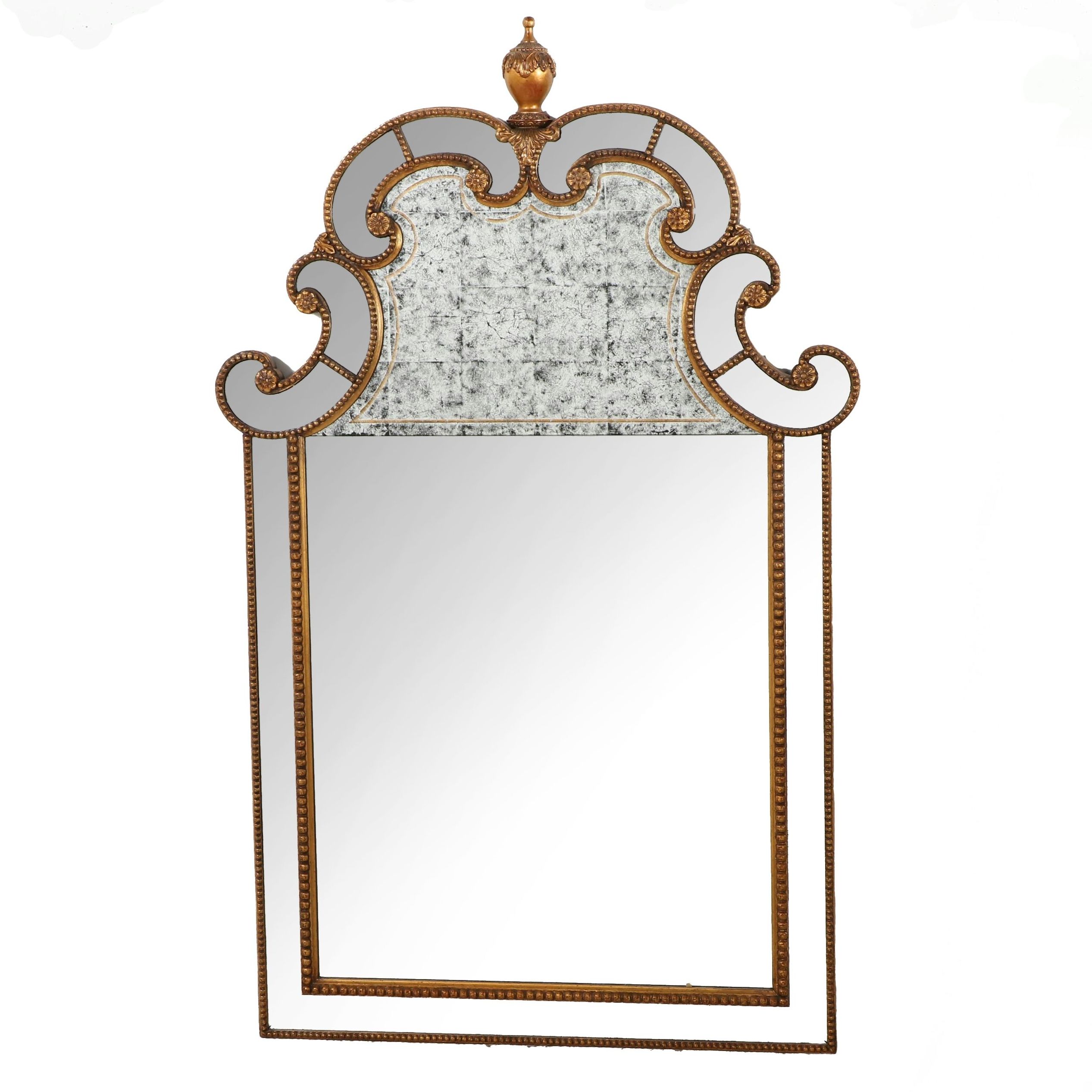 Lillian August for Hickory White Beauvoir and Gilt Eglomise Wall Mirror, 2011