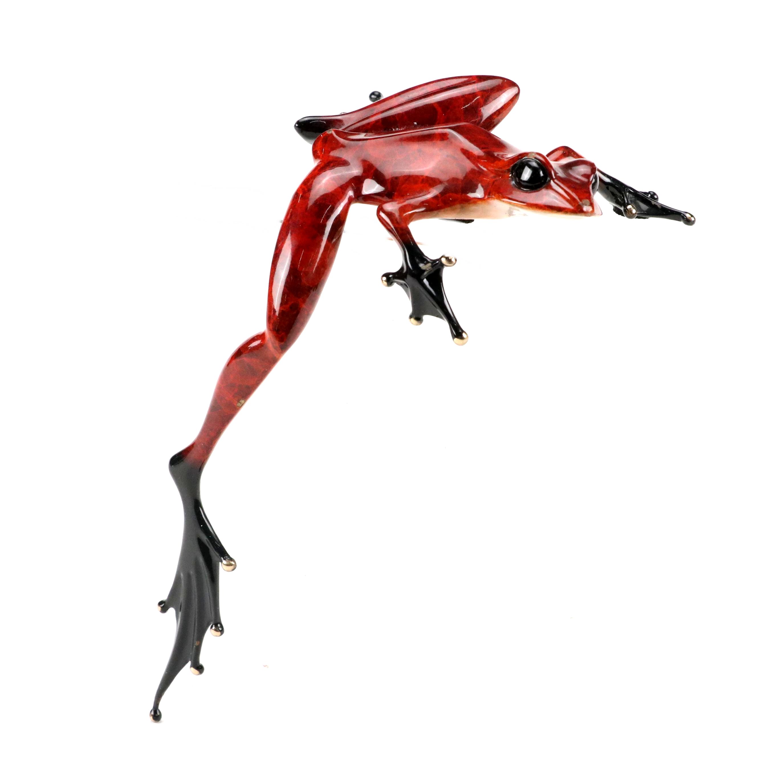 Tim Cotterill "Frogman" Limited Edition Enameled Bronze Frog Sculpture, 2004