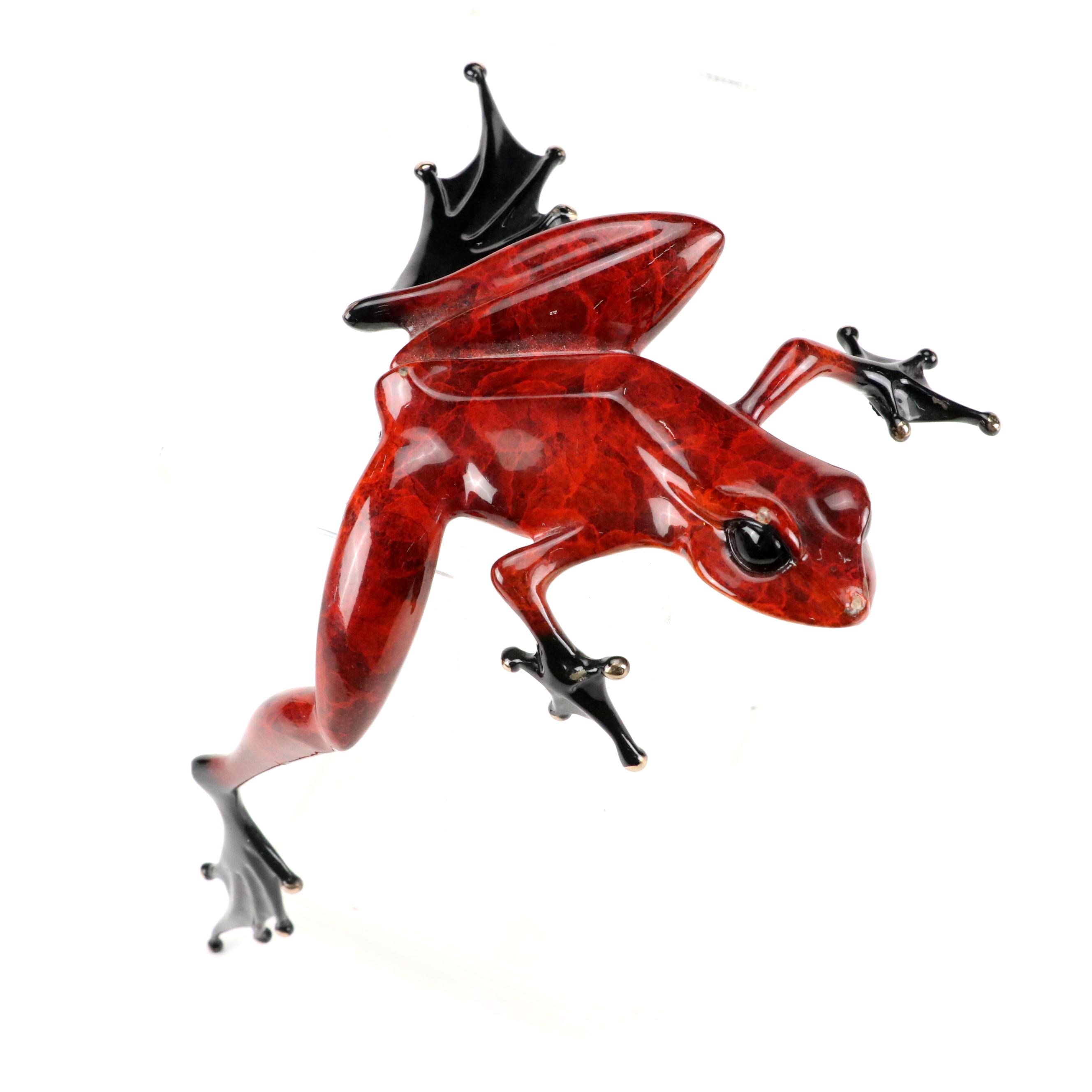 Tim Cotterill "Frogman" Limited Edition Enameled Bronze Frog Sculpture, 2004