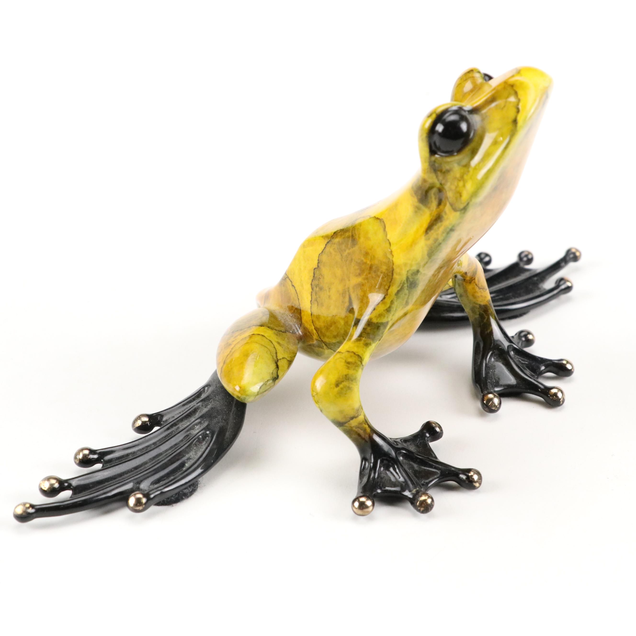 Tim Cotterill "Frogman" Limited Edition Enameled Bronze Frog Sculpture, 2001