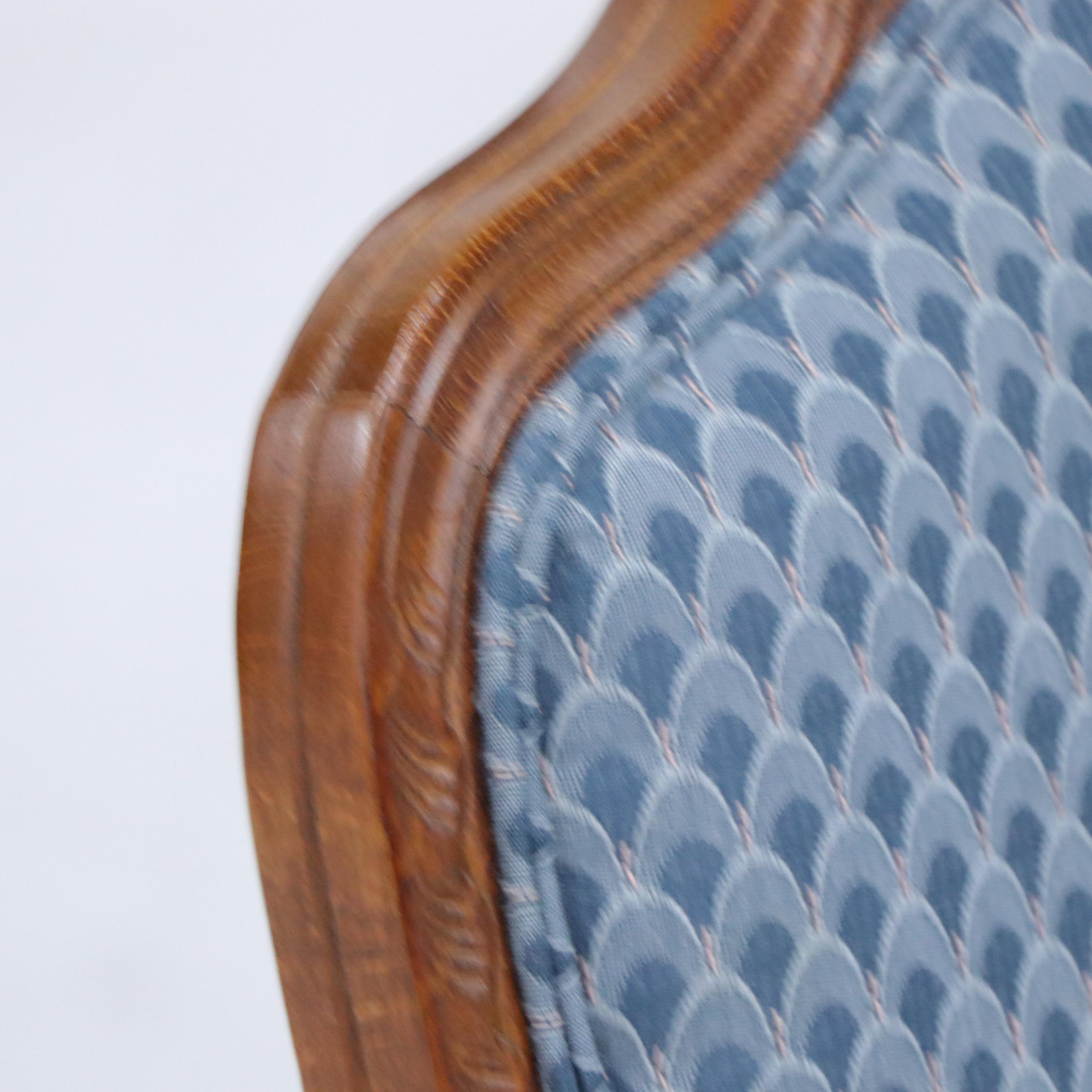 Fairfield French Provincial Style Fauteuil with Hitchcock Stenciled Table