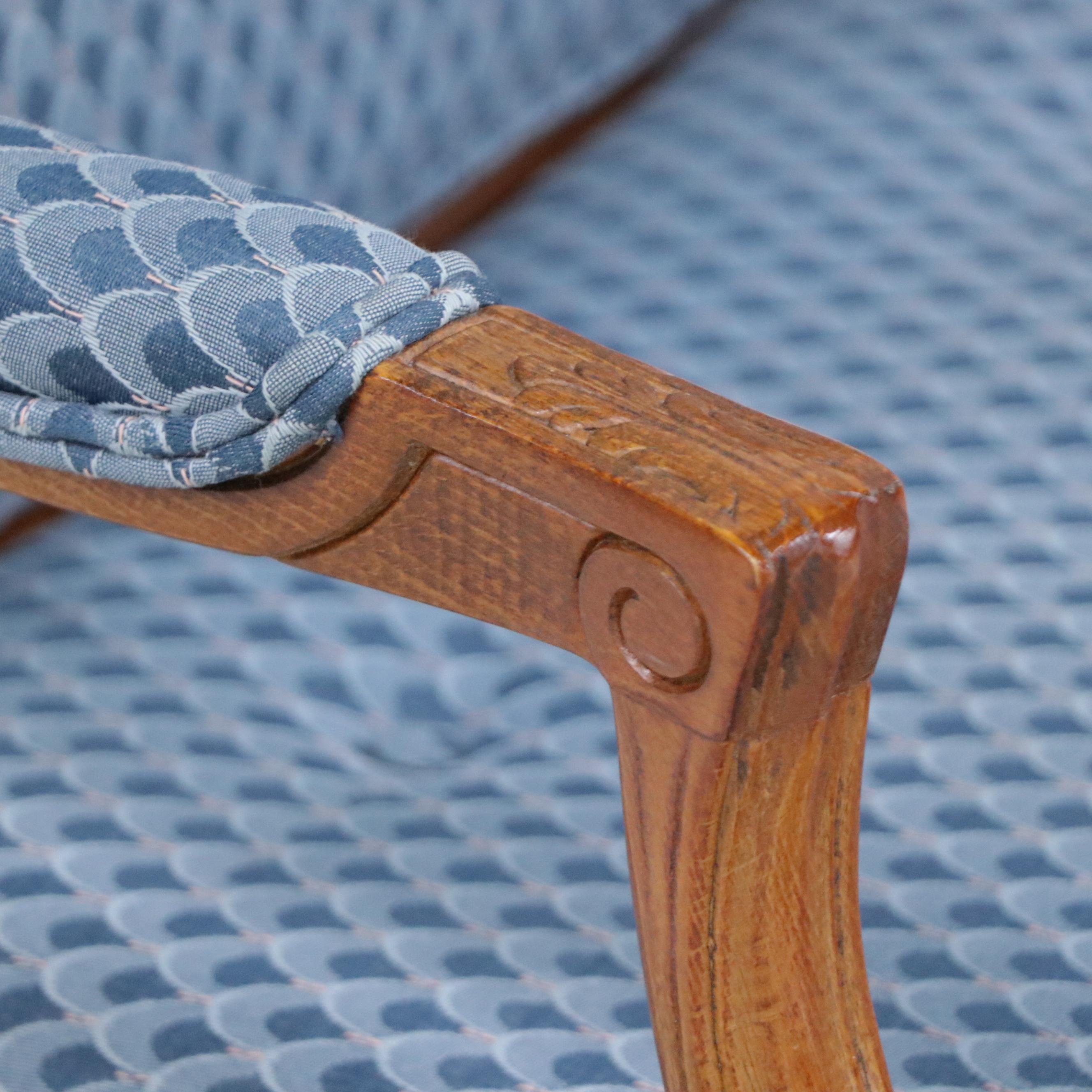 Fairfield French Provincial Style Fauteuil with Hitchcock Stenciled Table