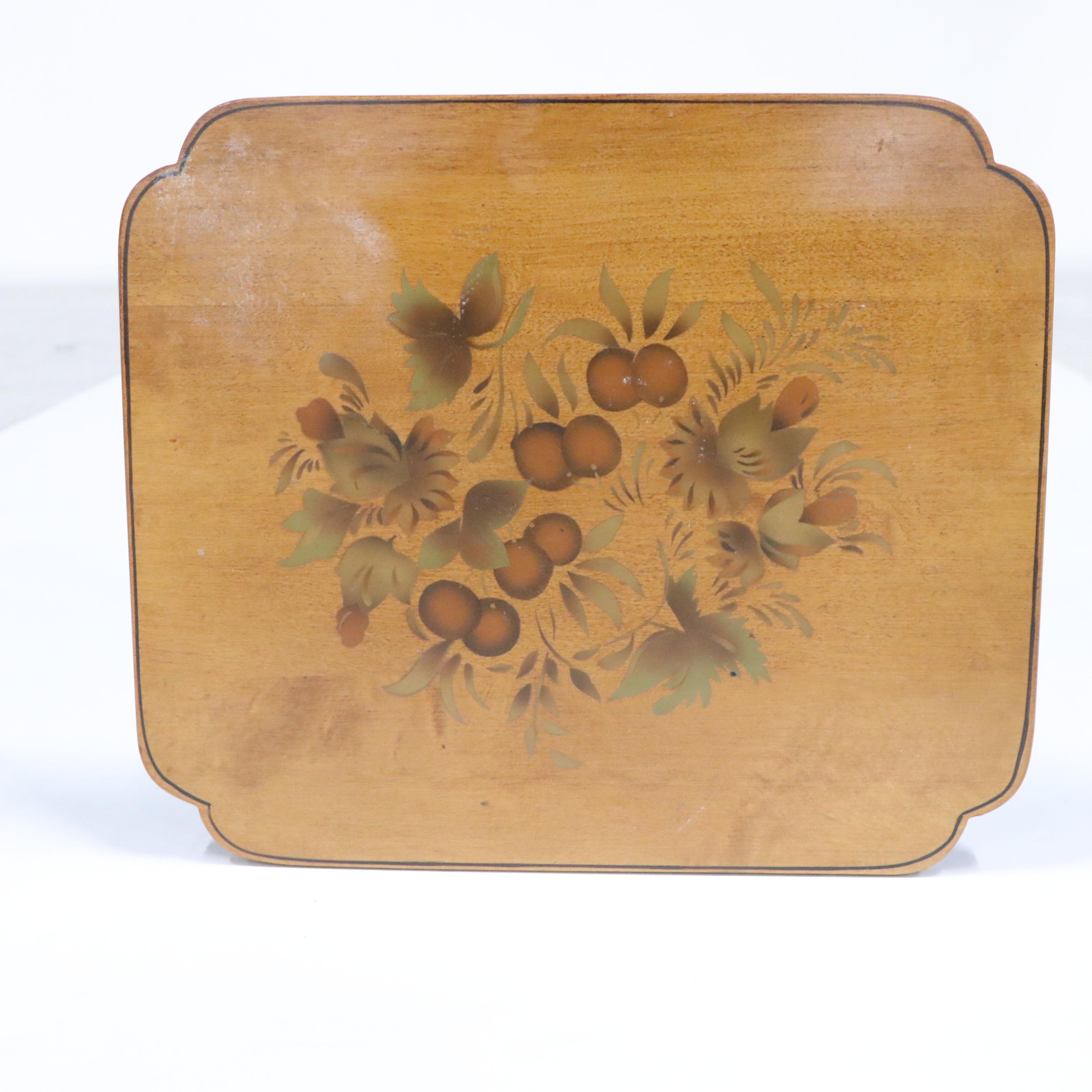 Fairfield French Provincial Style Fauteuil with Hitchcock Stenciled Table