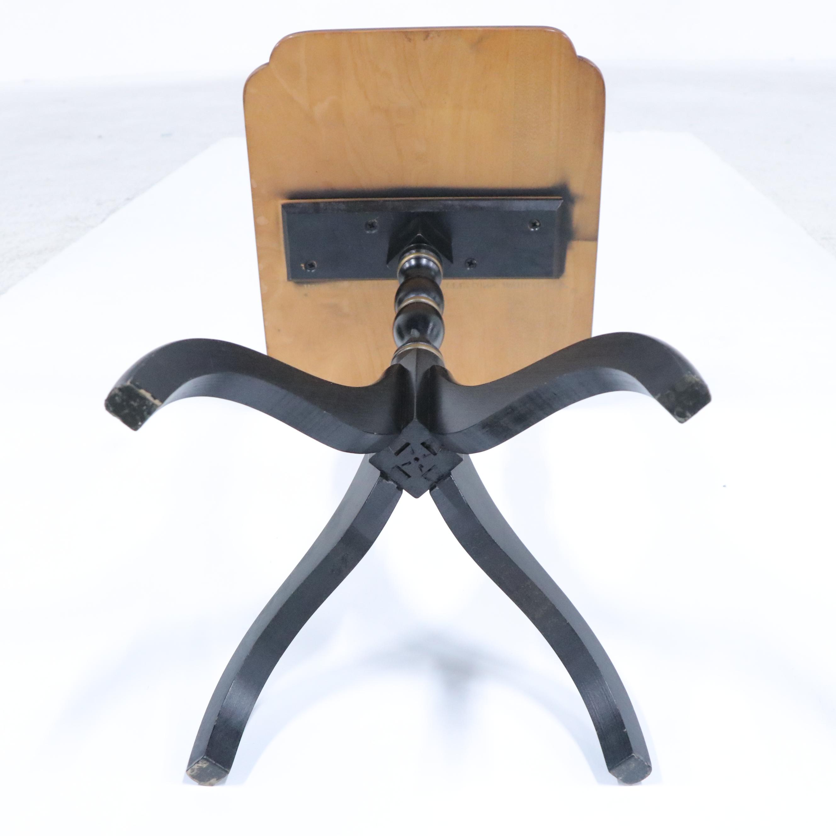 Fairfield French Provincial Style Fauteuil with Hitchcock Stenciled Table