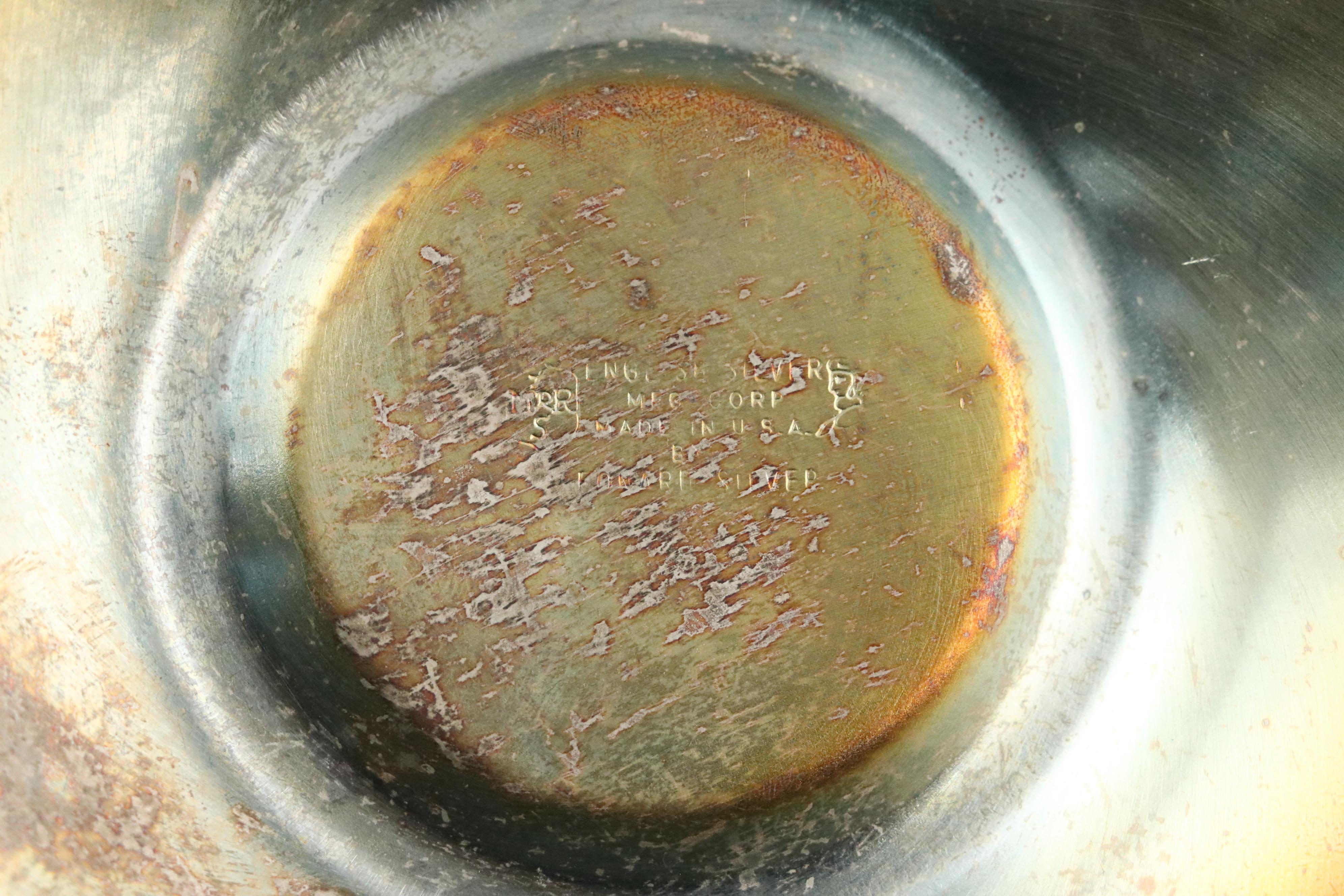 Harford Sterling Co. with Other Silver Plate Chafing Dish and Serving Pieces