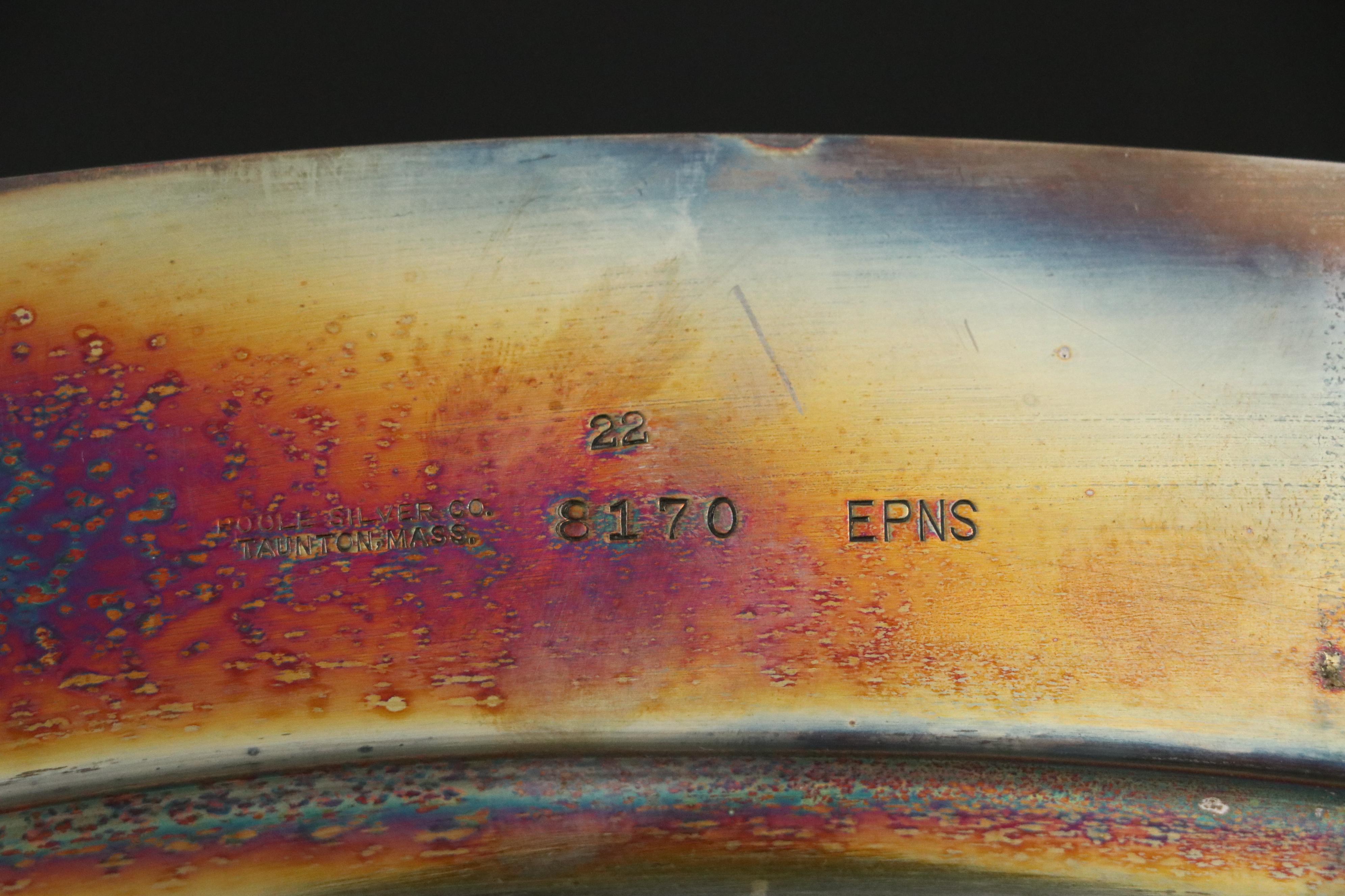 Harford Sterling Co. with Other Silver Plate Chafing Dish and Serving Pieces