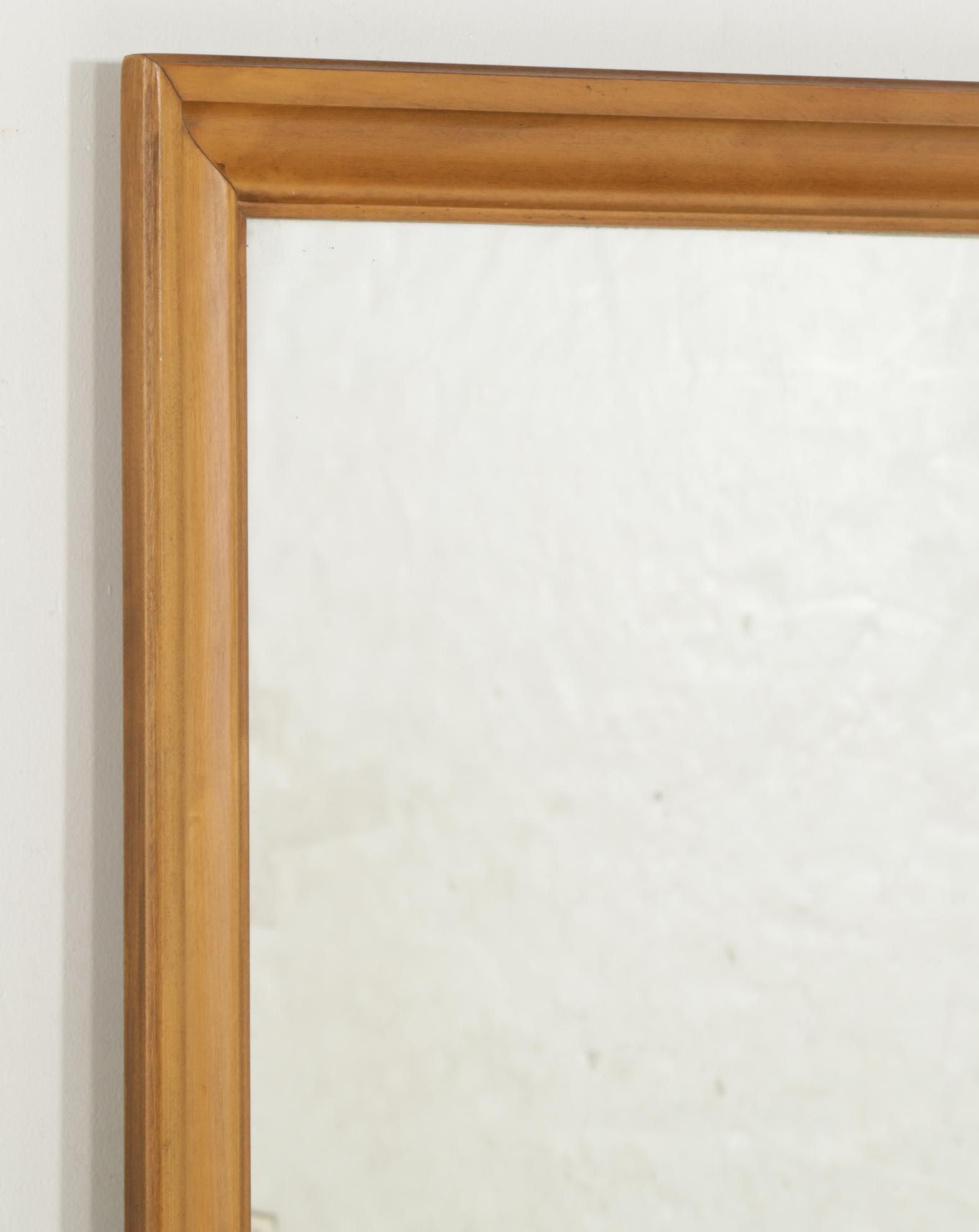 Johnson Carper "Fashion Trend" Pecan Dresser and Mirror, Late 20th Century