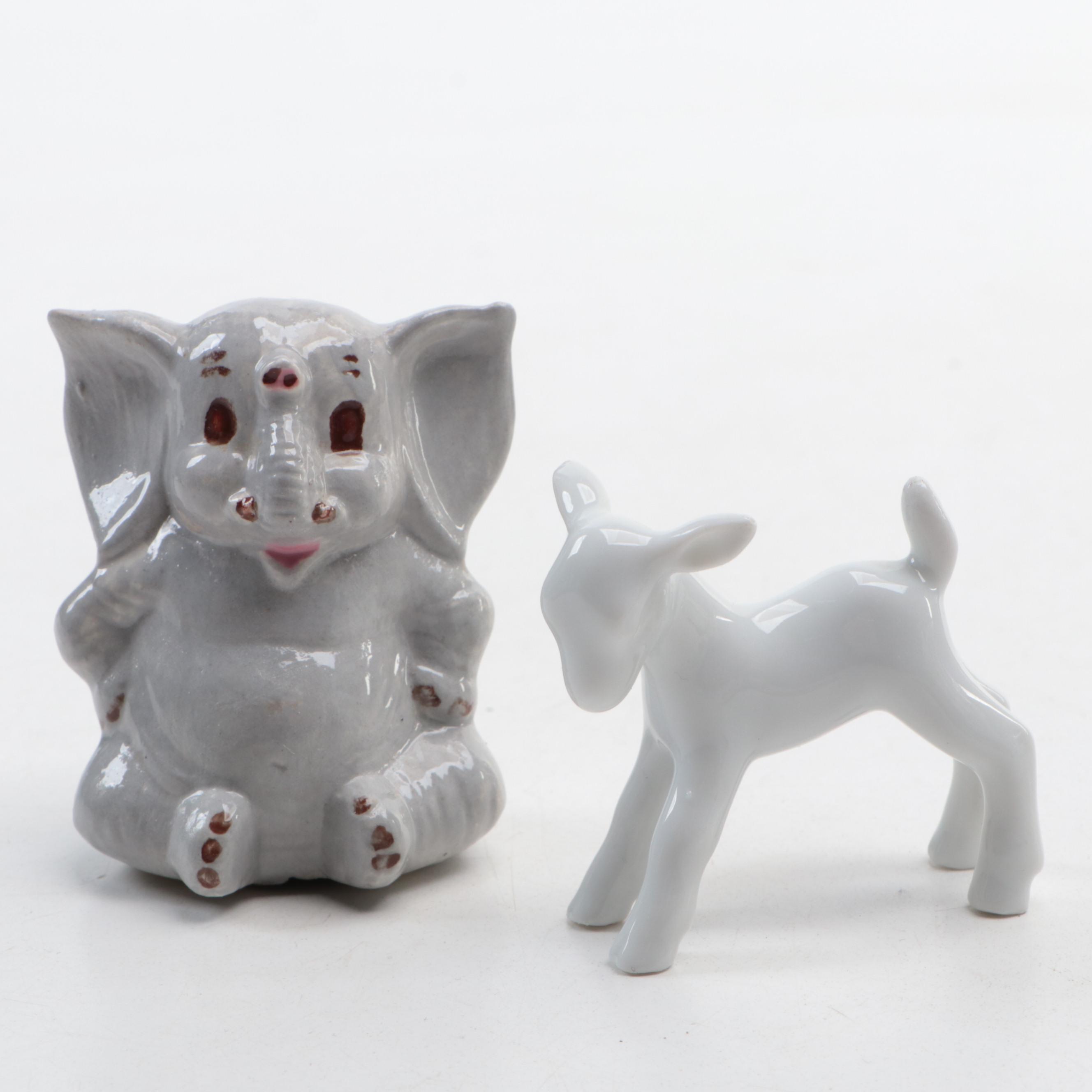 Kosta Boda Moose with Other Glass and Ceramic Animal Figurines