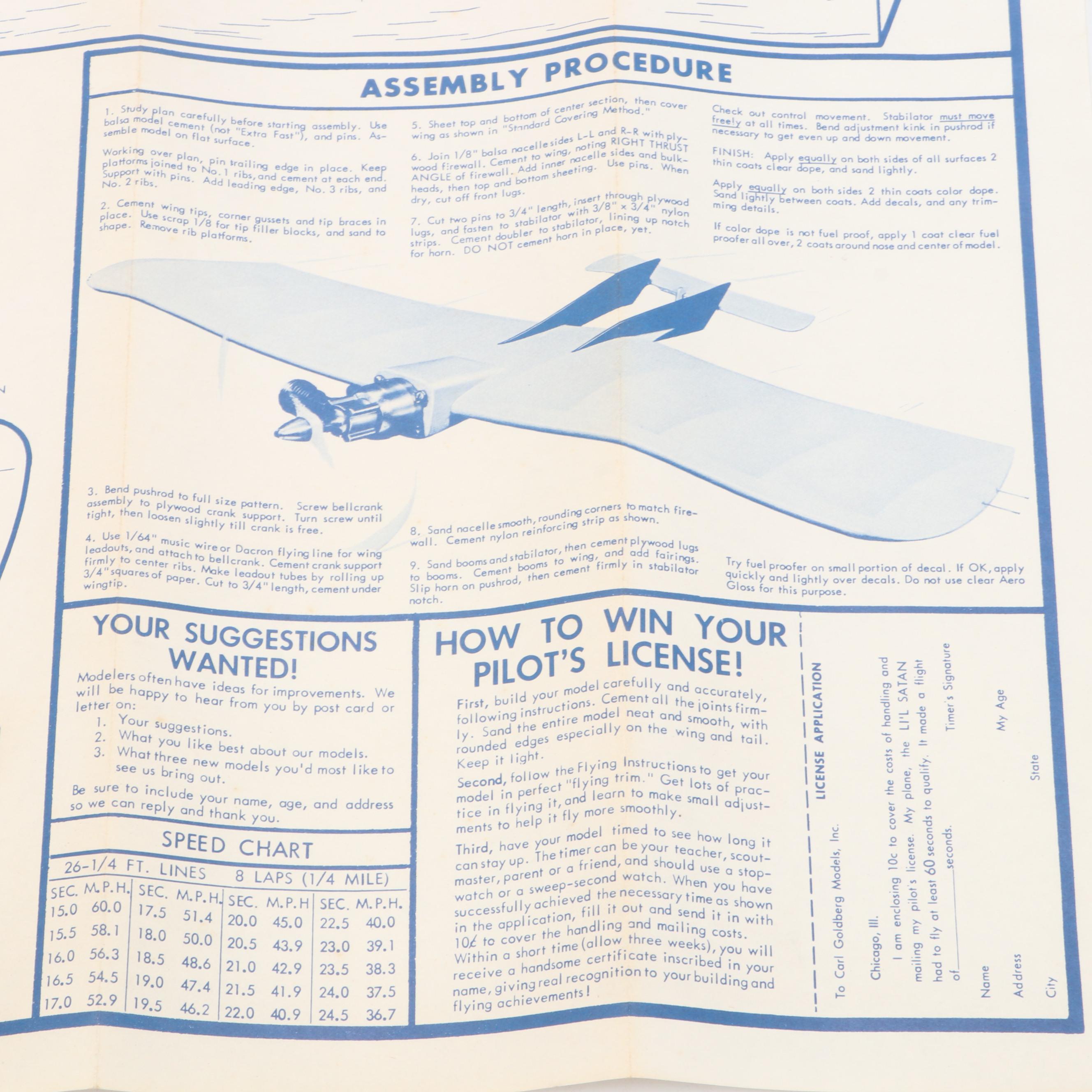 Carl Goldberg "Spirit of St. Louis," "Ranger 30" and More Airplane Model Kits