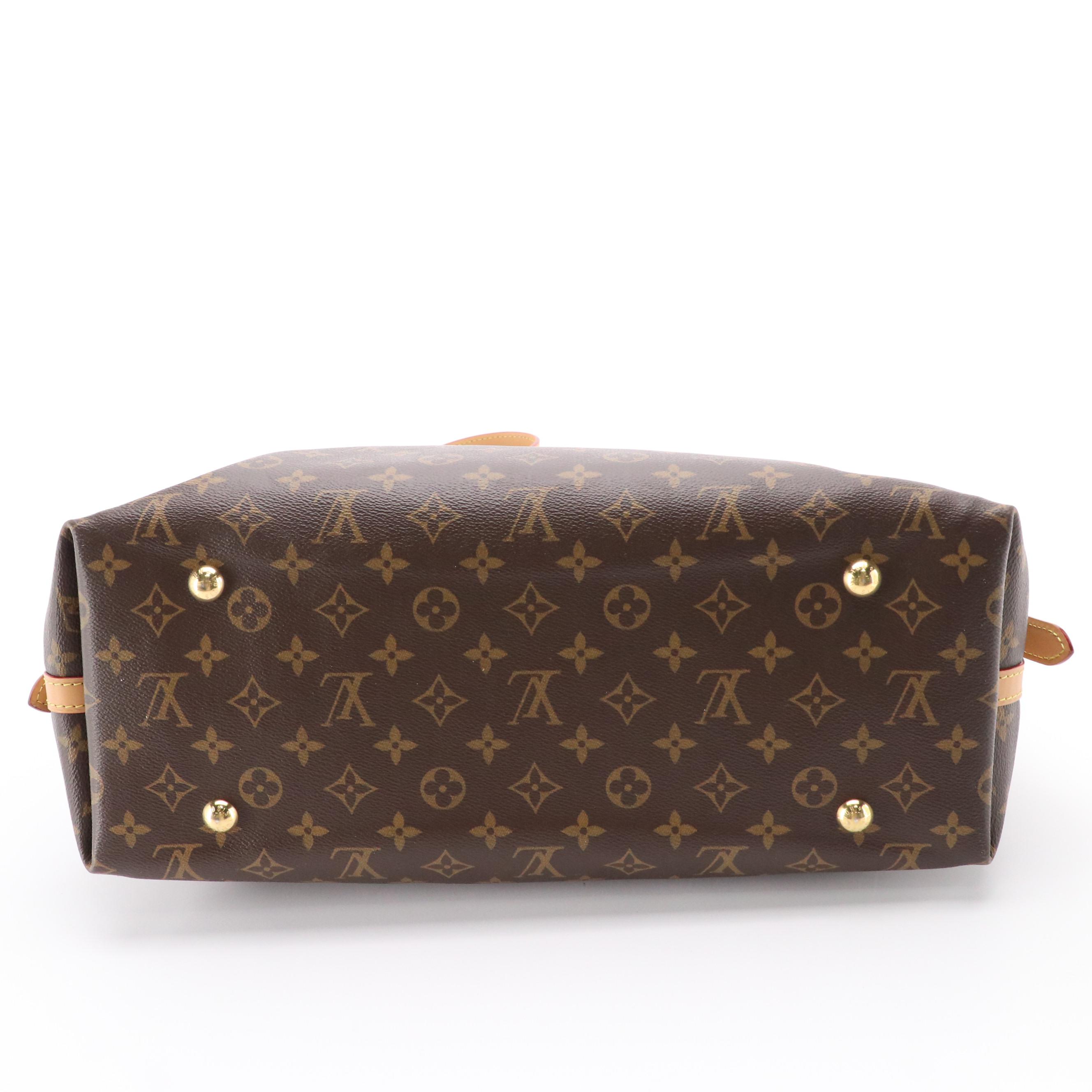 Louis Vuitton CarryAll MM Bag and Zip Pouch in Monogram Canvas and Leather