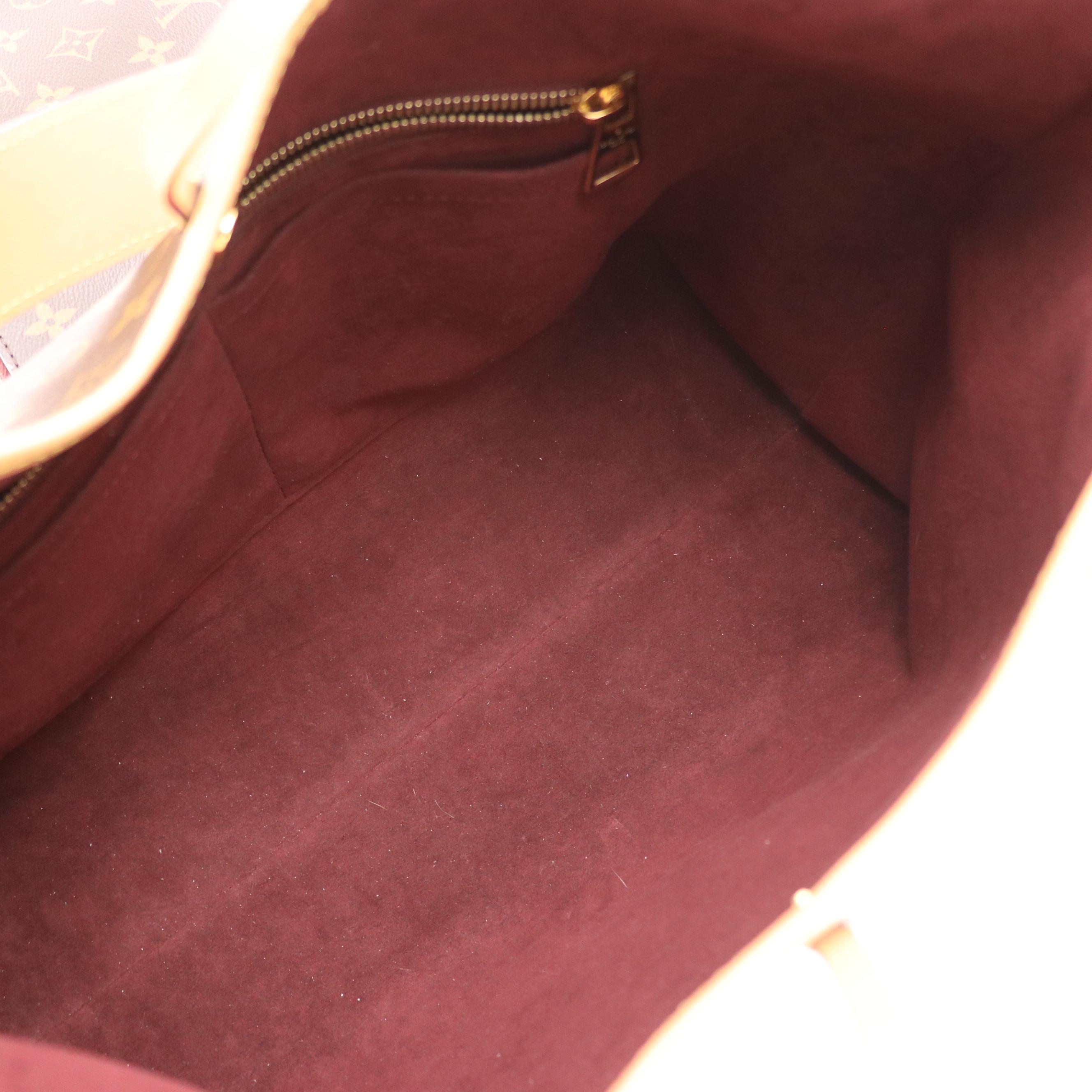 Louis Vuitton CarryAll MM Bag and Zip Pouch in Monogram Canvas and Leather