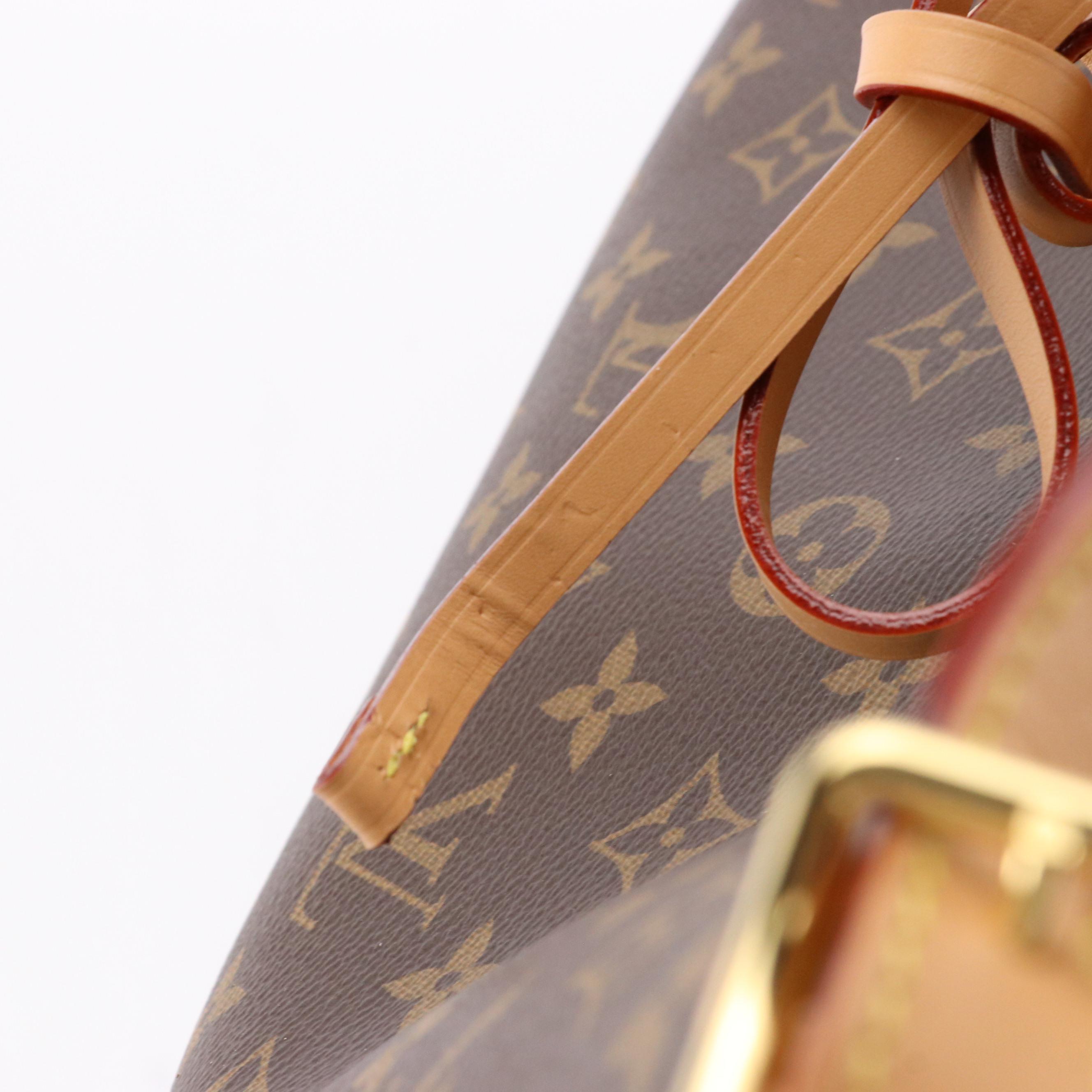 Louis Vuitton CarryAll MM Bag and Zip Pouch in Monogram Canvas and Leather